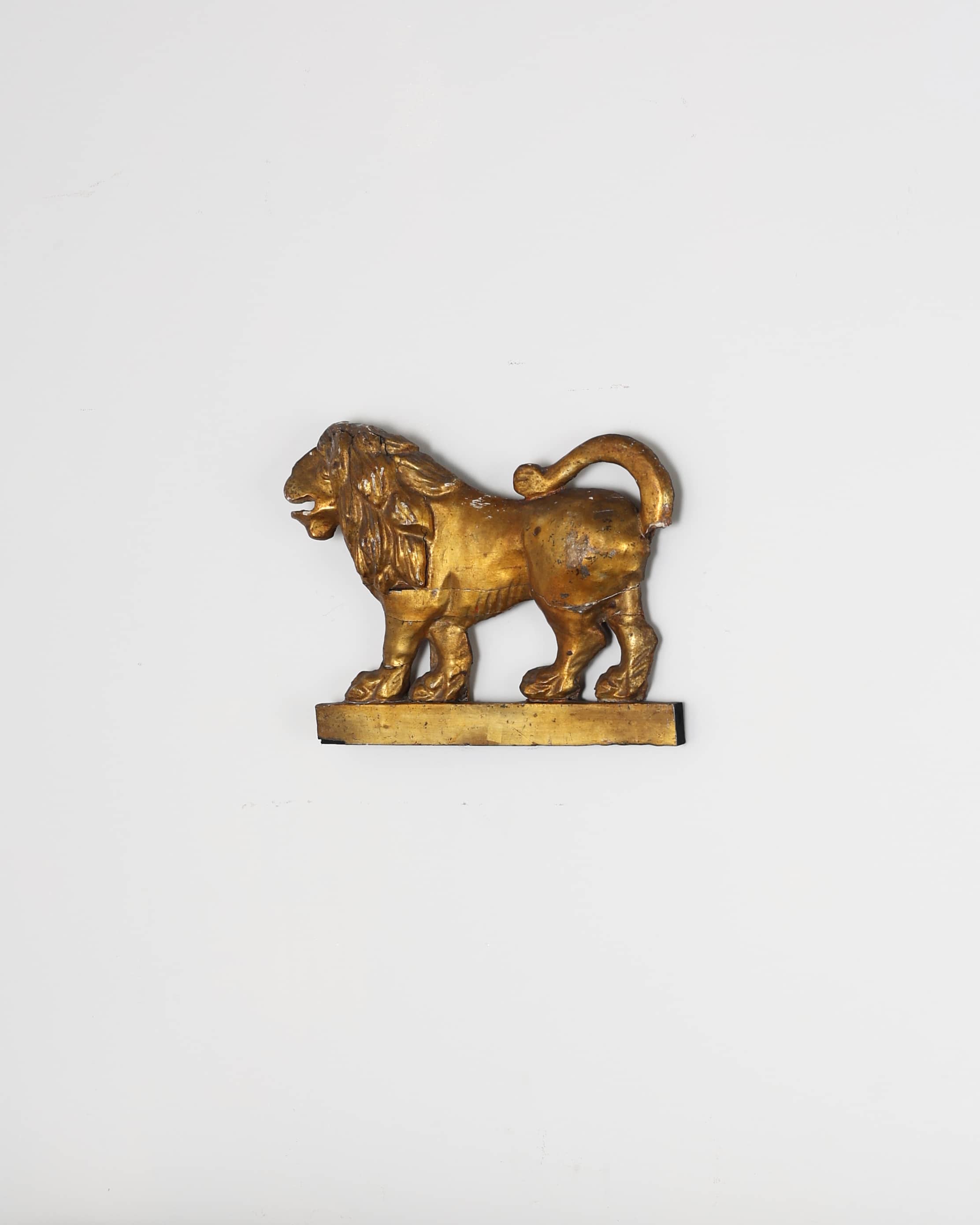 Pair Of French Empire Carved & Gilded Lions