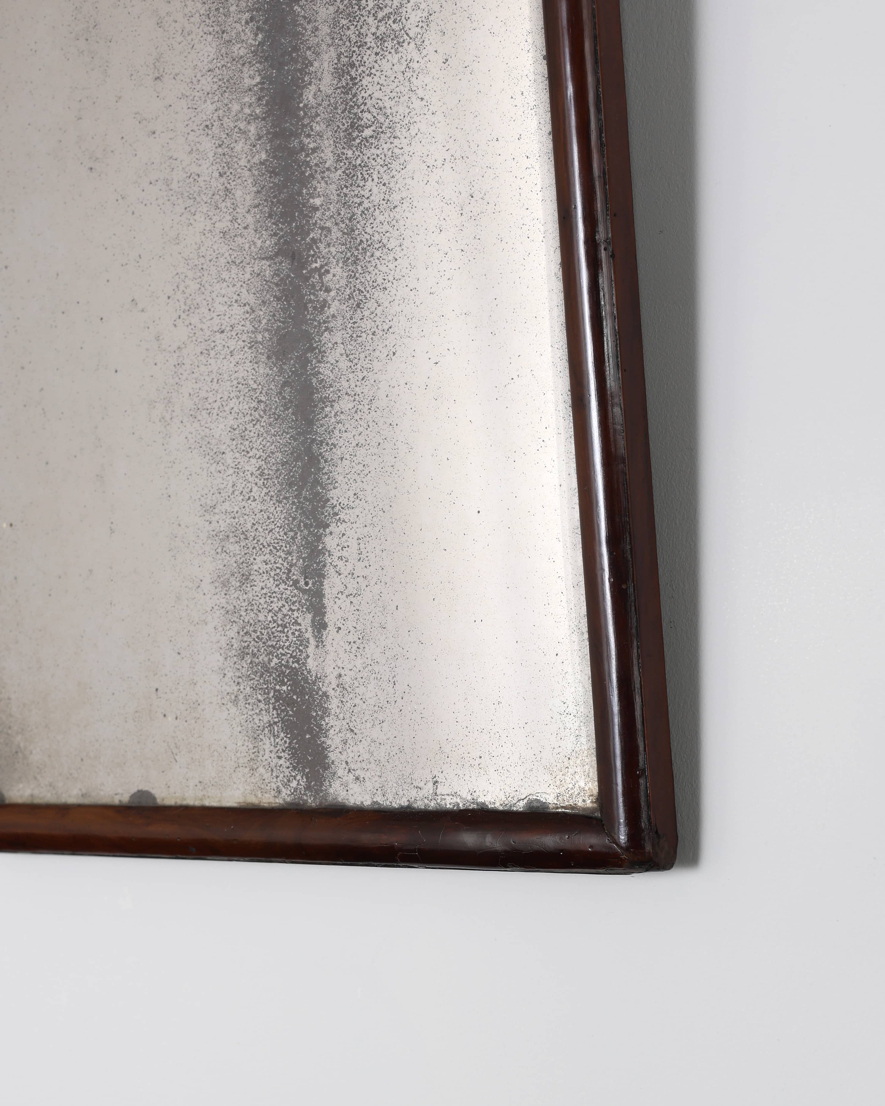 A Rare English Walnut Queen Anne Mirror