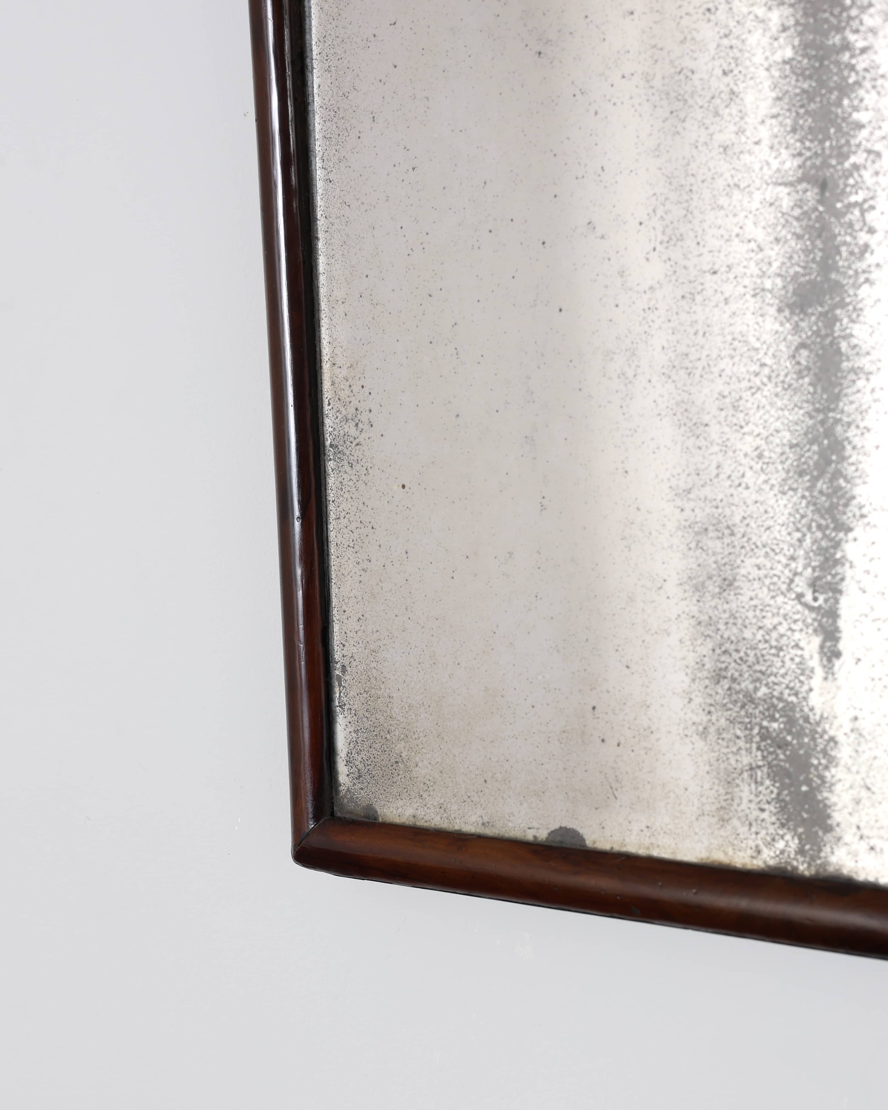 A Rare English Walnut Queen Anne Mirror