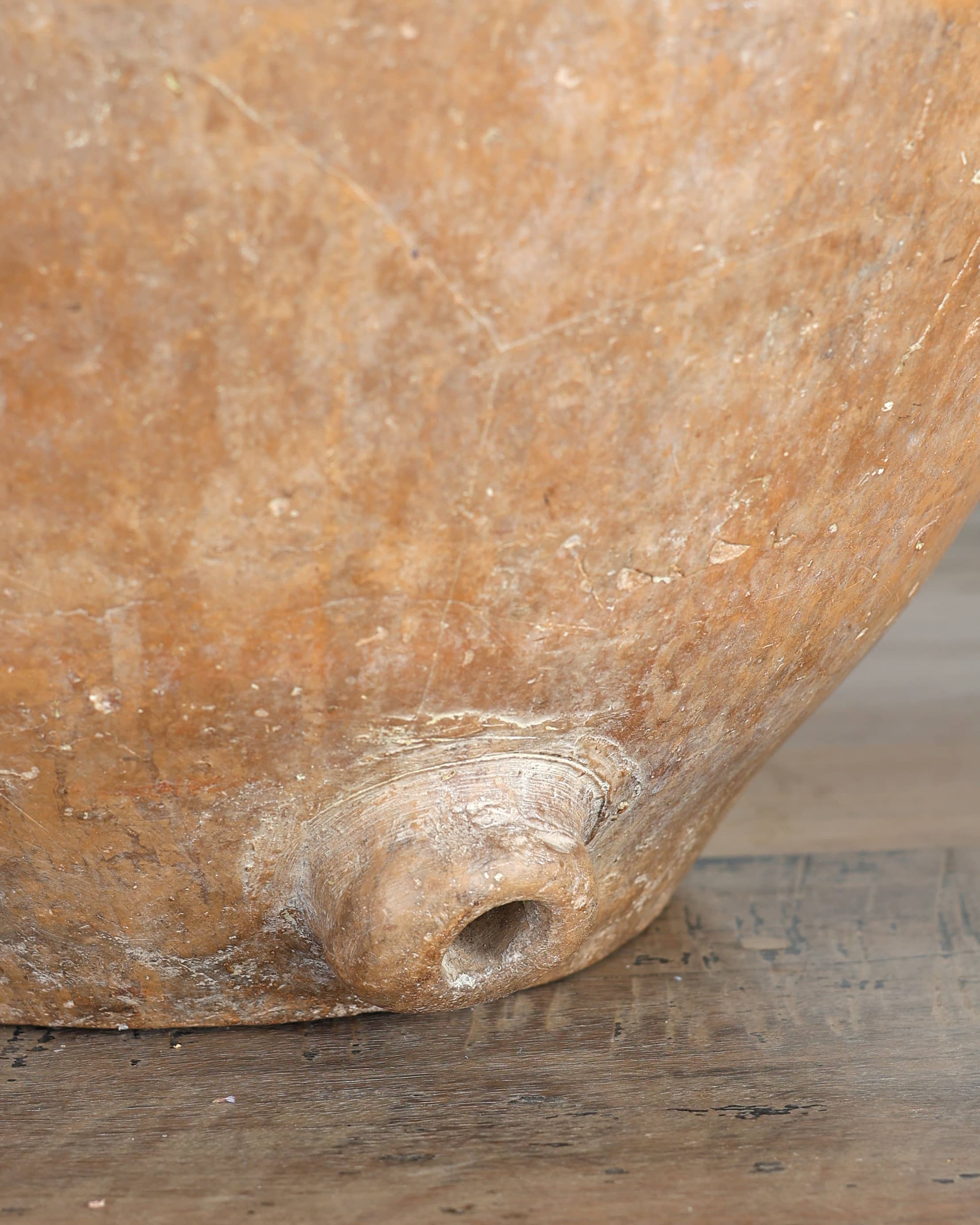 18th C. Staple Repaired Calanda Vessel