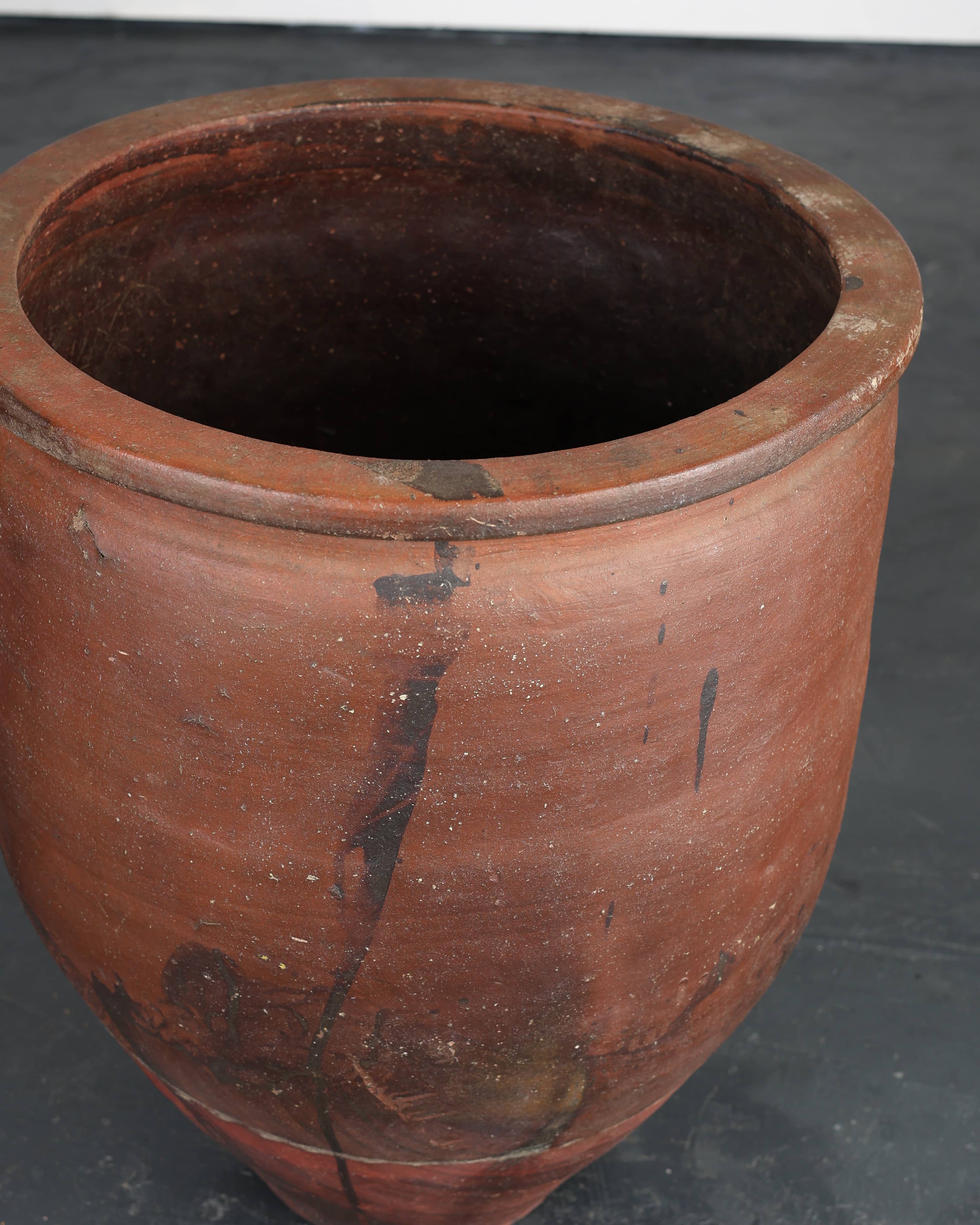 Large Mid 19th C. Japanese Terracotta Vessel