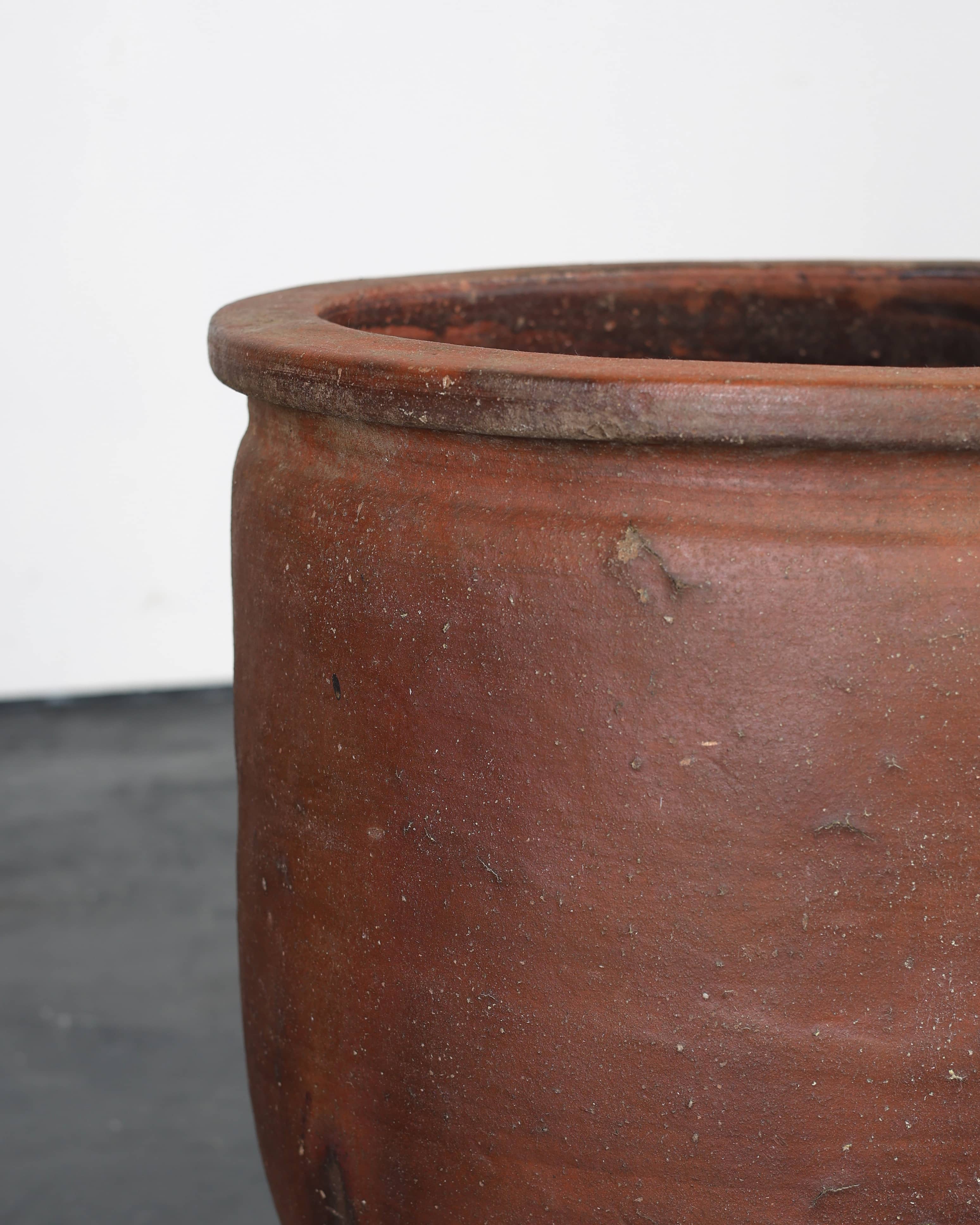 Large Mid 19th C. Japanese Terracotta Vessel