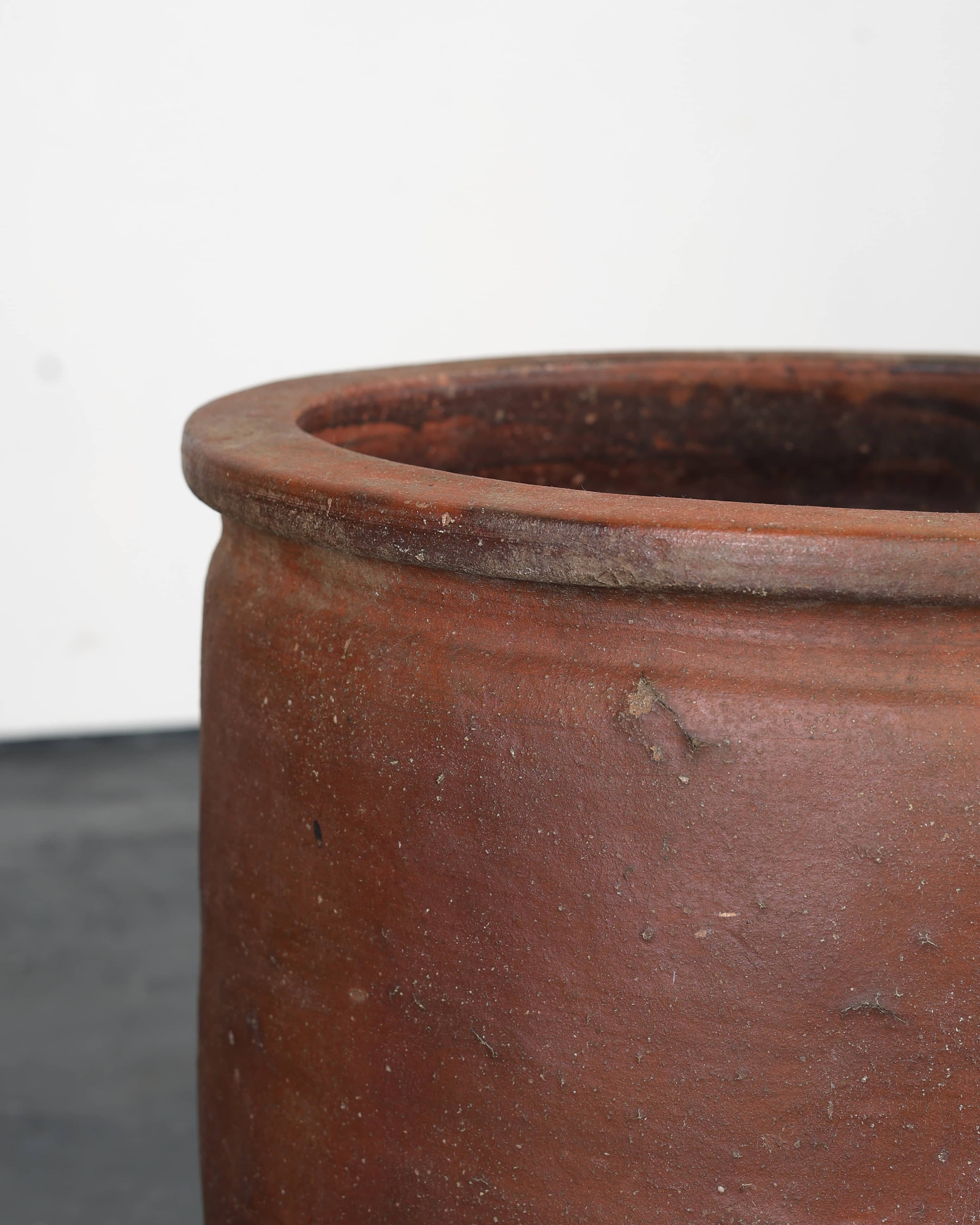 Large Mid 19th C. Japanese Terracotta Vessel