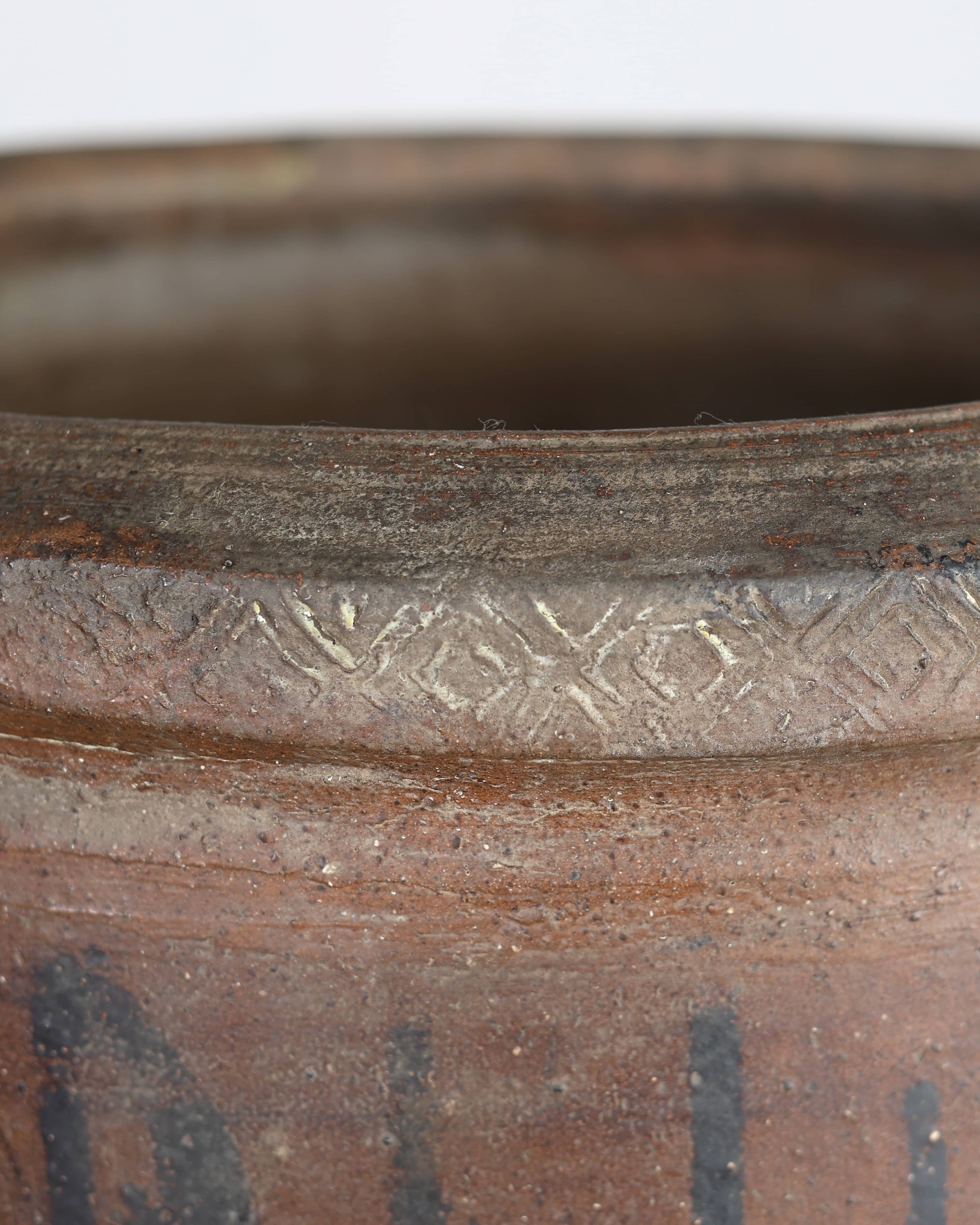 19th C. Glazed Japanese Terracotta Vessel/Planter