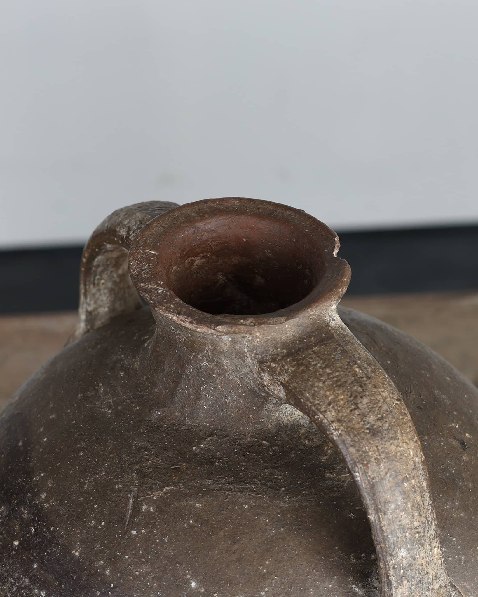 Heavily Stapled 18th C. Terracotta Vessel From Calanda, Spain
