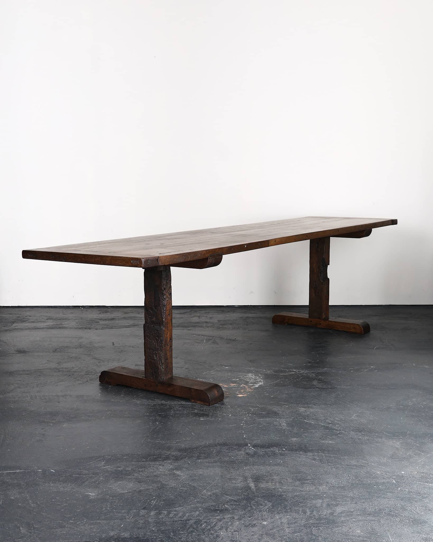 Incredible XL Matched Pair Of Late 18th C. Walnut Mountain Dinning Tables (Table 1)