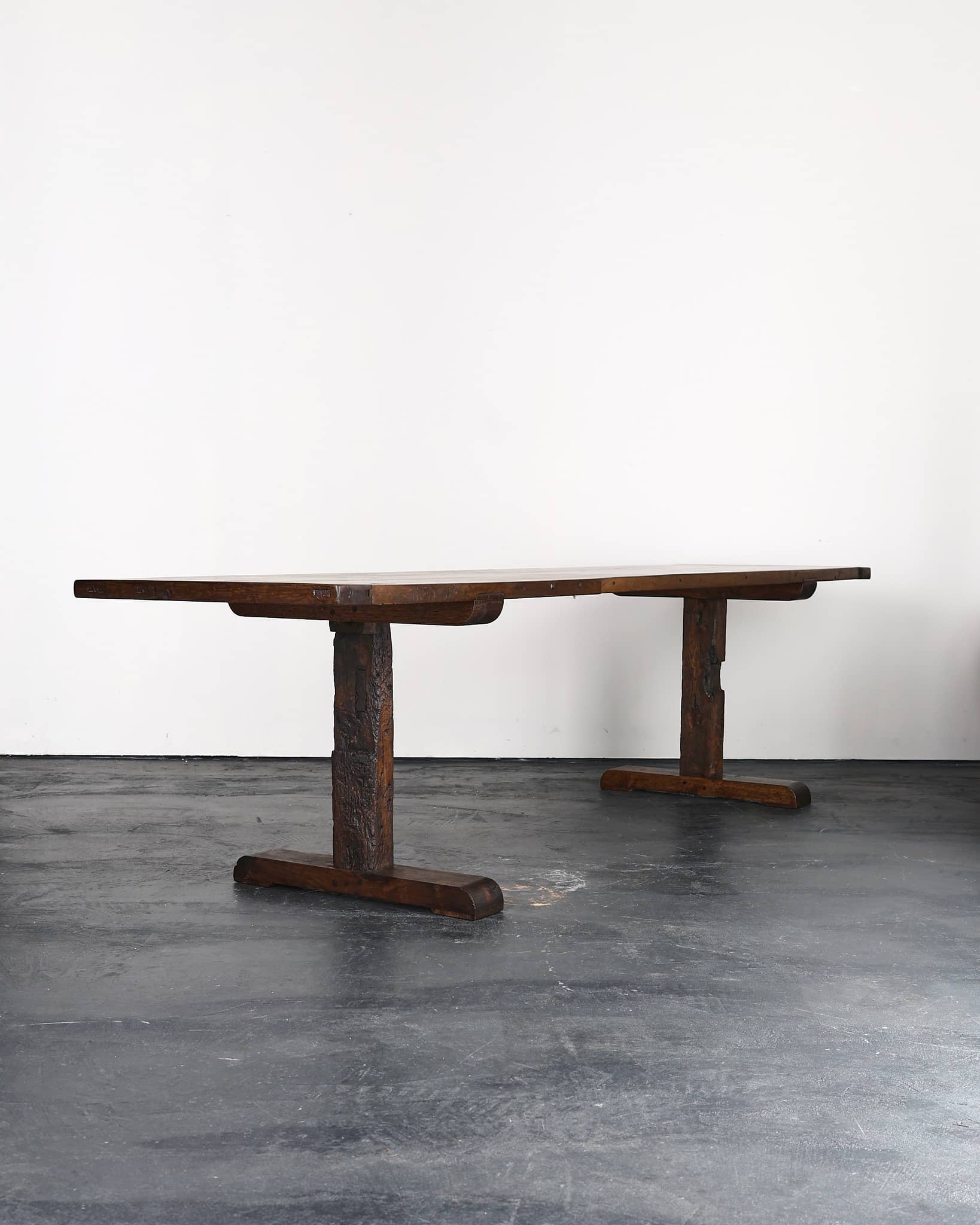 Incredible XL Matched Pair Of Late 18th C. Walnut Mountain Dinning Tables (Table 1)
