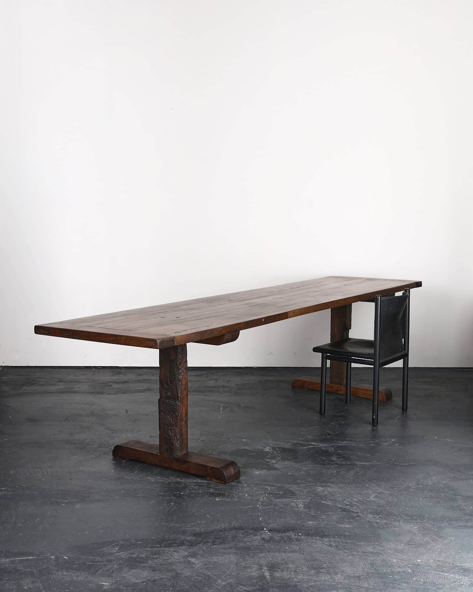 Incredible XL Matched Pair Of Late 18th C. Walnut Mountain Dinning Tables (Table 1)