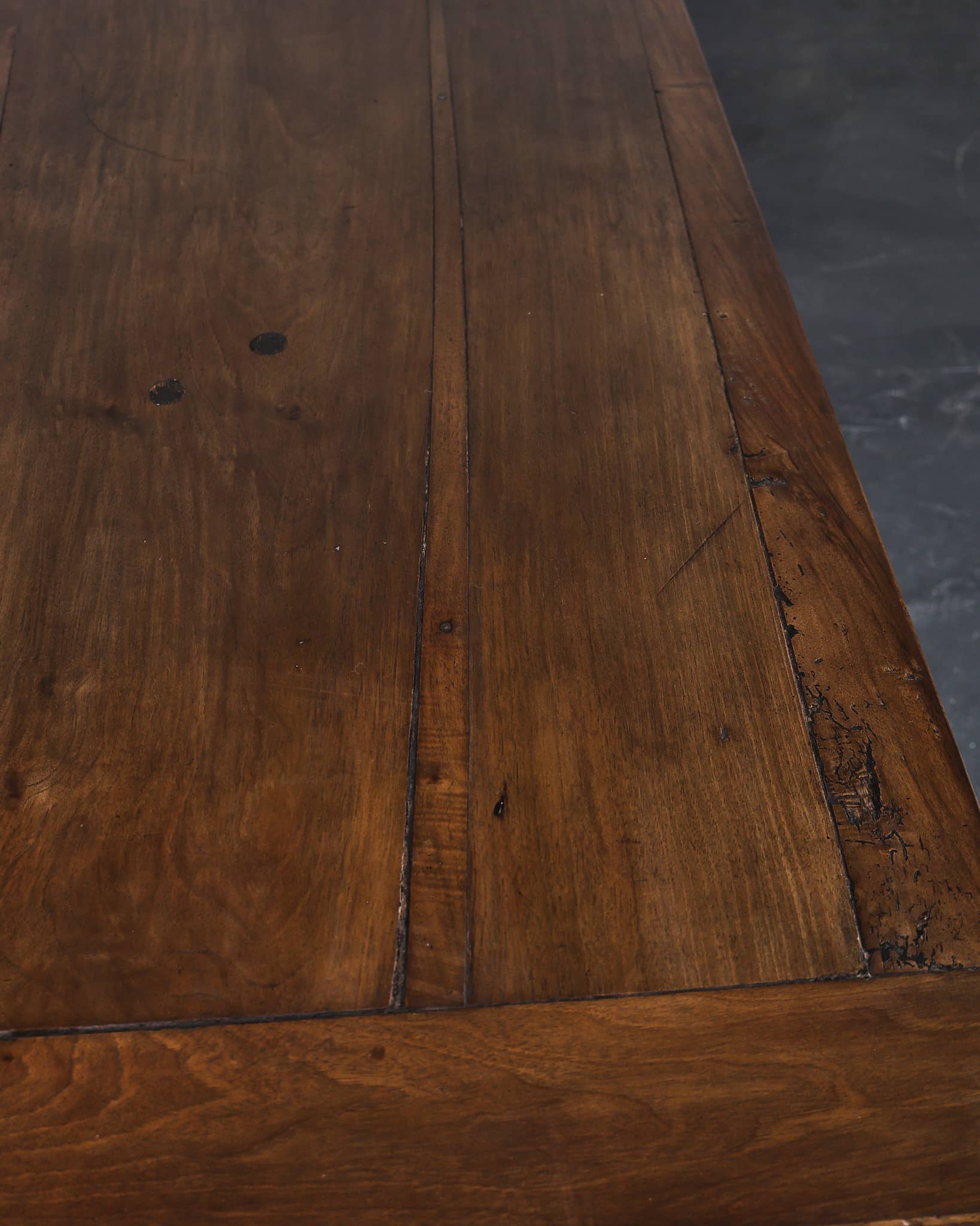 Incredible XL Matched Pair Of Late 18th C. Walnut Mountain Dinning Tables (Table 1)