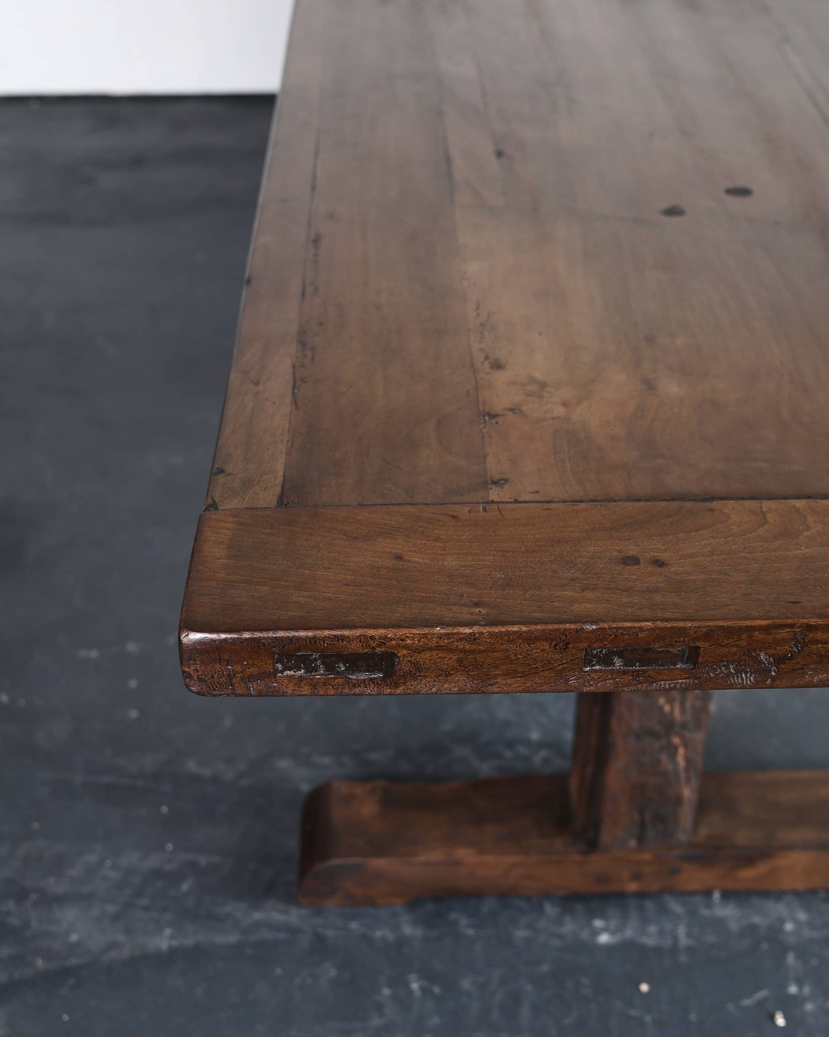Incredible XL Matched Pair Of Late 18th C. Walnut Mountain Dinning Tables (Table 1)