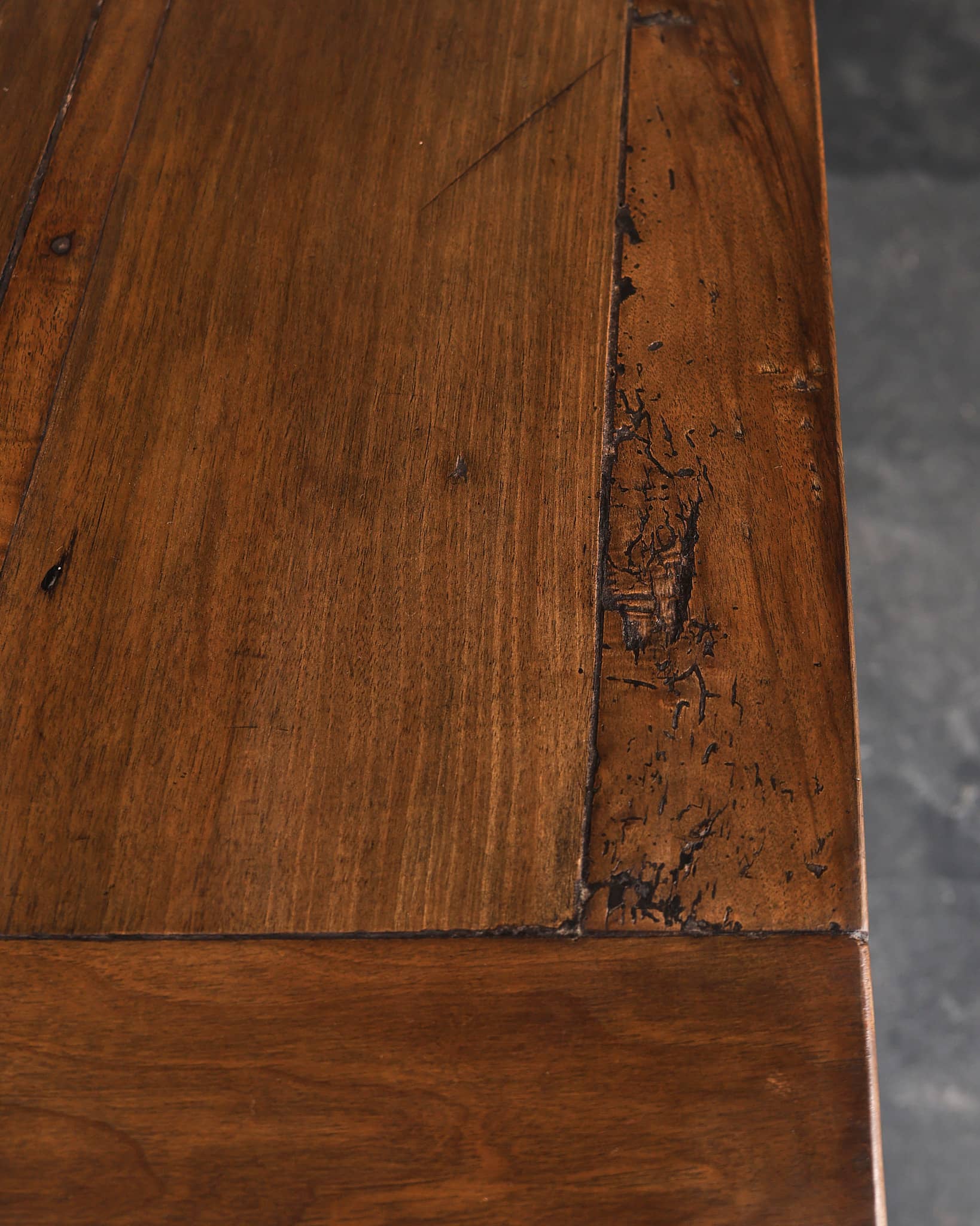 Incredible XL Matched Pair Of Late 18th C. Walnut Mountain Dinning Tables (Table 1)