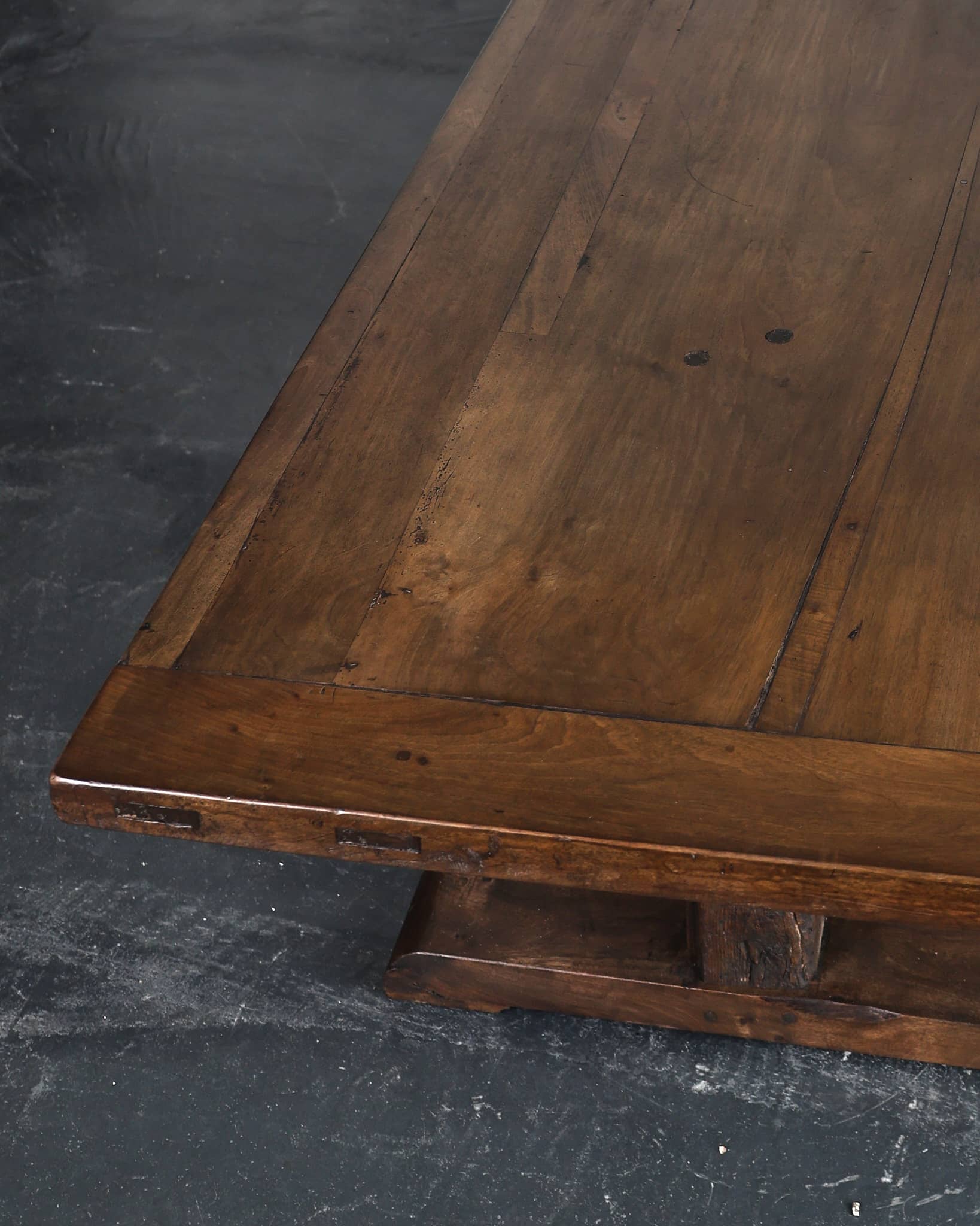 Incredible XL Matched Pair Of Late 18th C. Walnut Mountain Dinning Tables (Table 1)