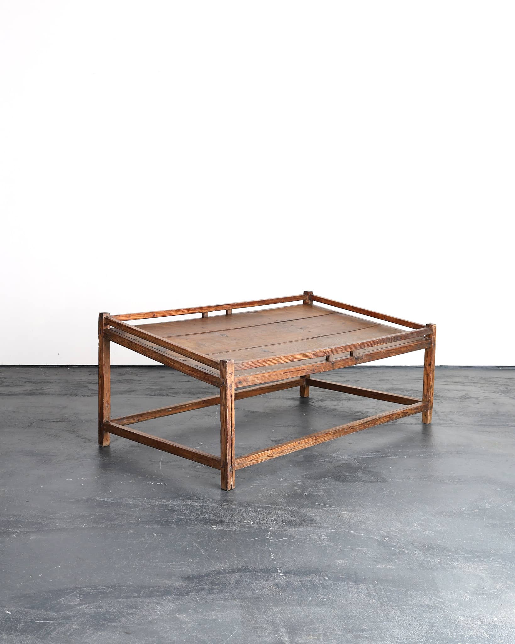 Primitive Late 19th C. Japanese Cedar Market Traders Display Table