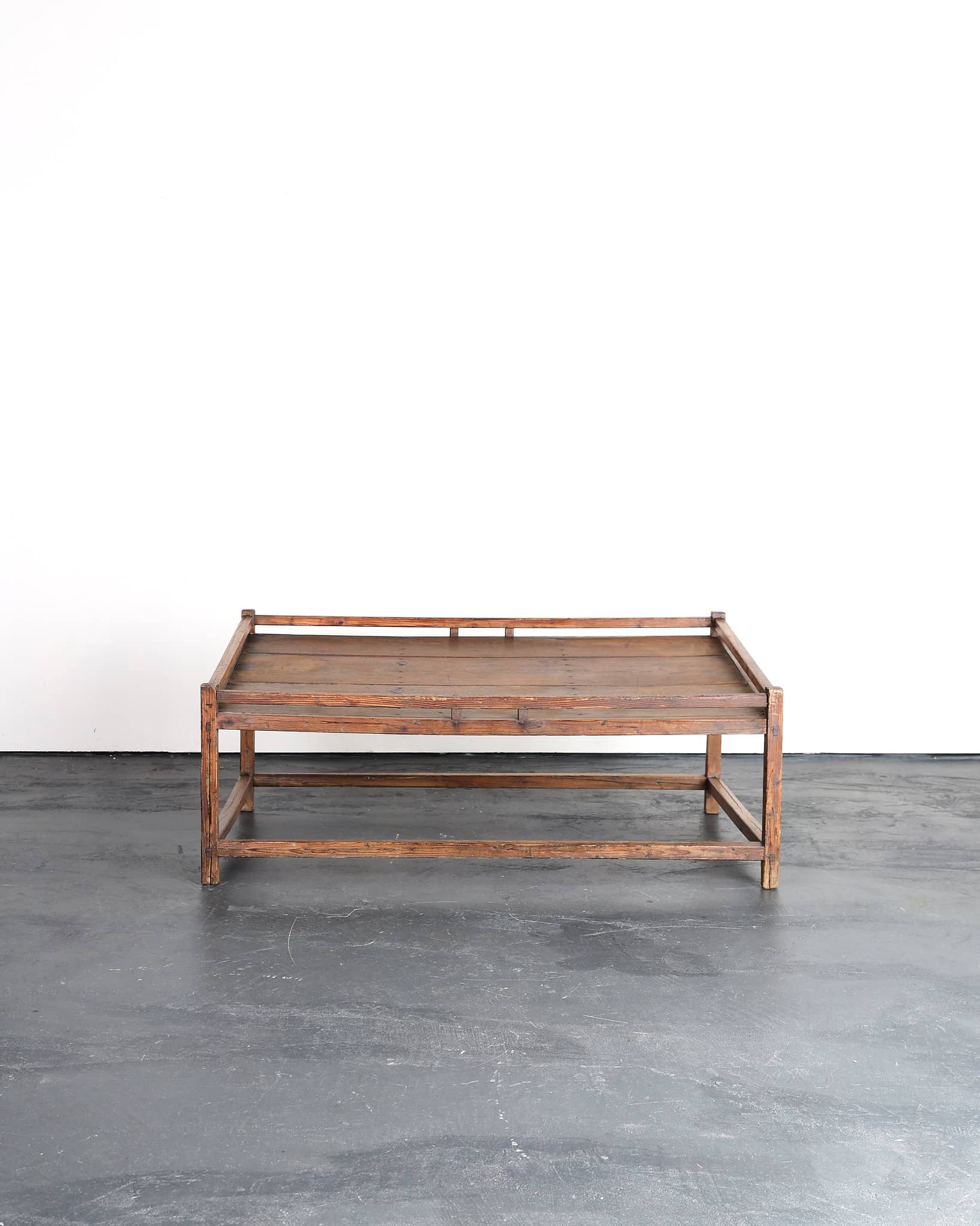 Primitive Late 19th C. Japanese Cedar Market Traders Display Table
