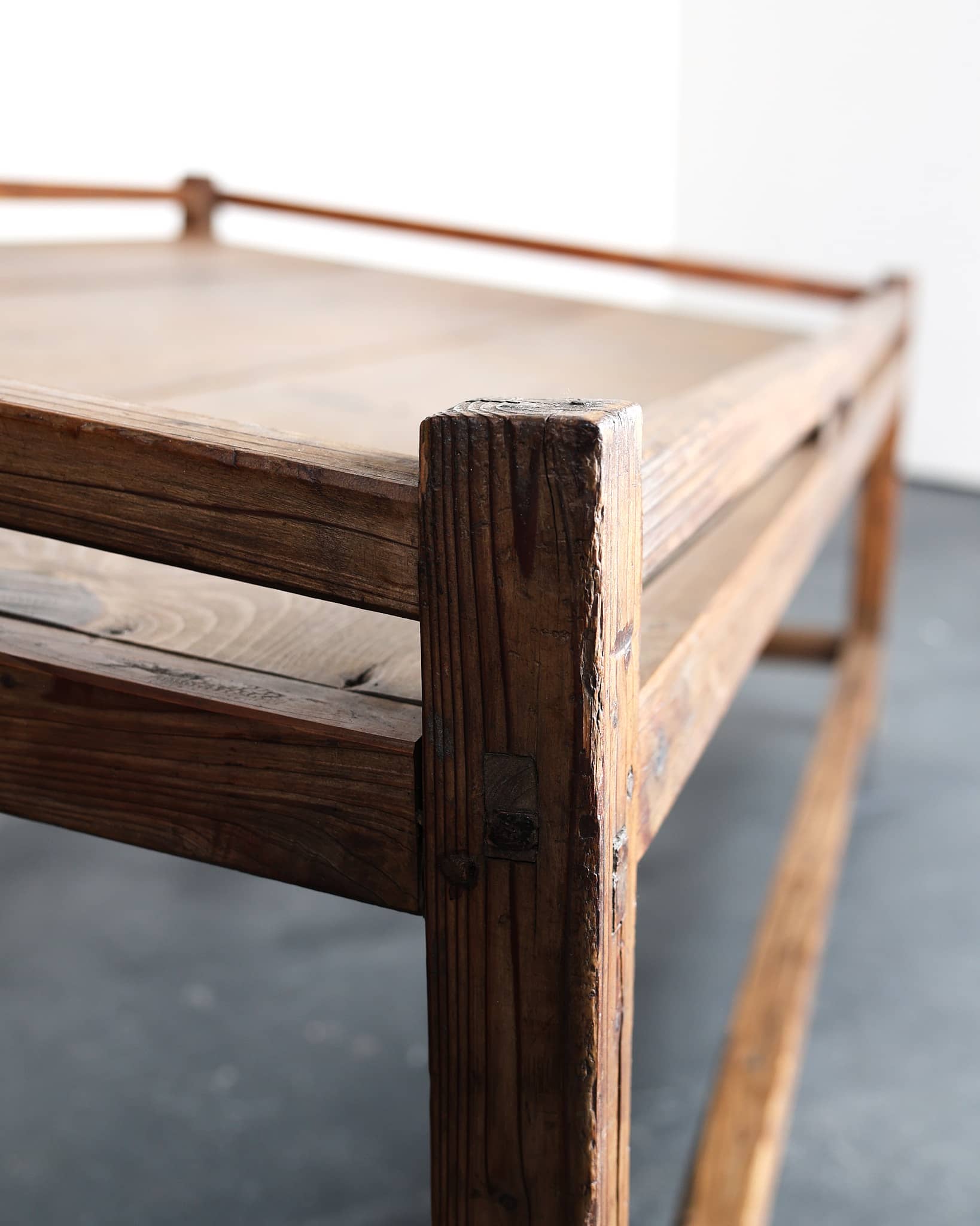 Primitive Late 19th C. Japanese Cedar Market Traders Display Table