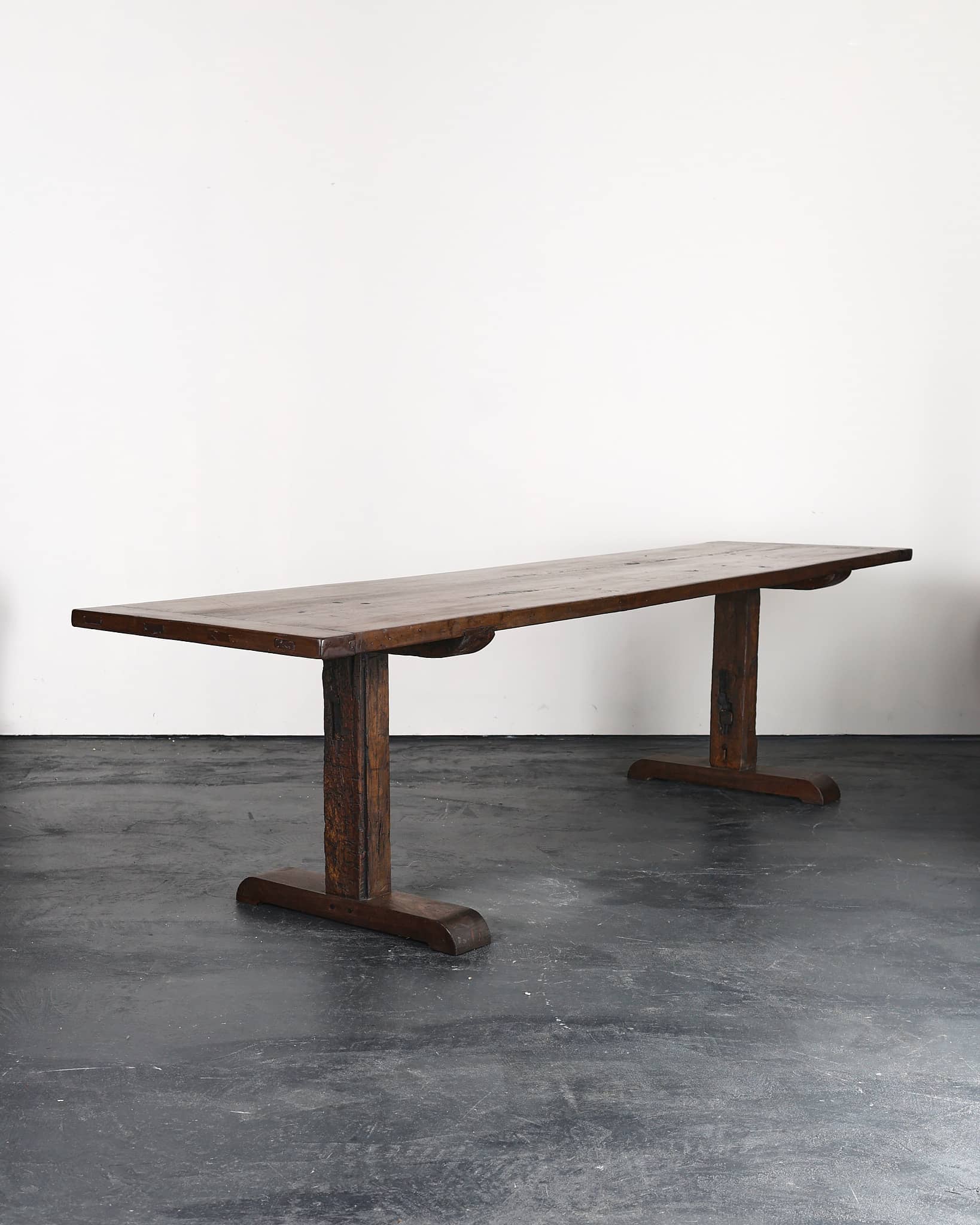 Incredible XL Matched Pair of late 18th C. Walnut Mountain Dinning Tables (Table 2)