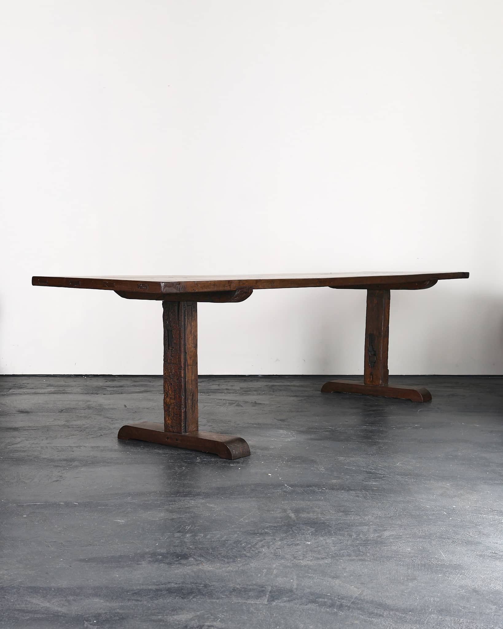 Incredible XL Matched Pair of late 18th C. Walnut Mountain Dinning Tables (Table 2)