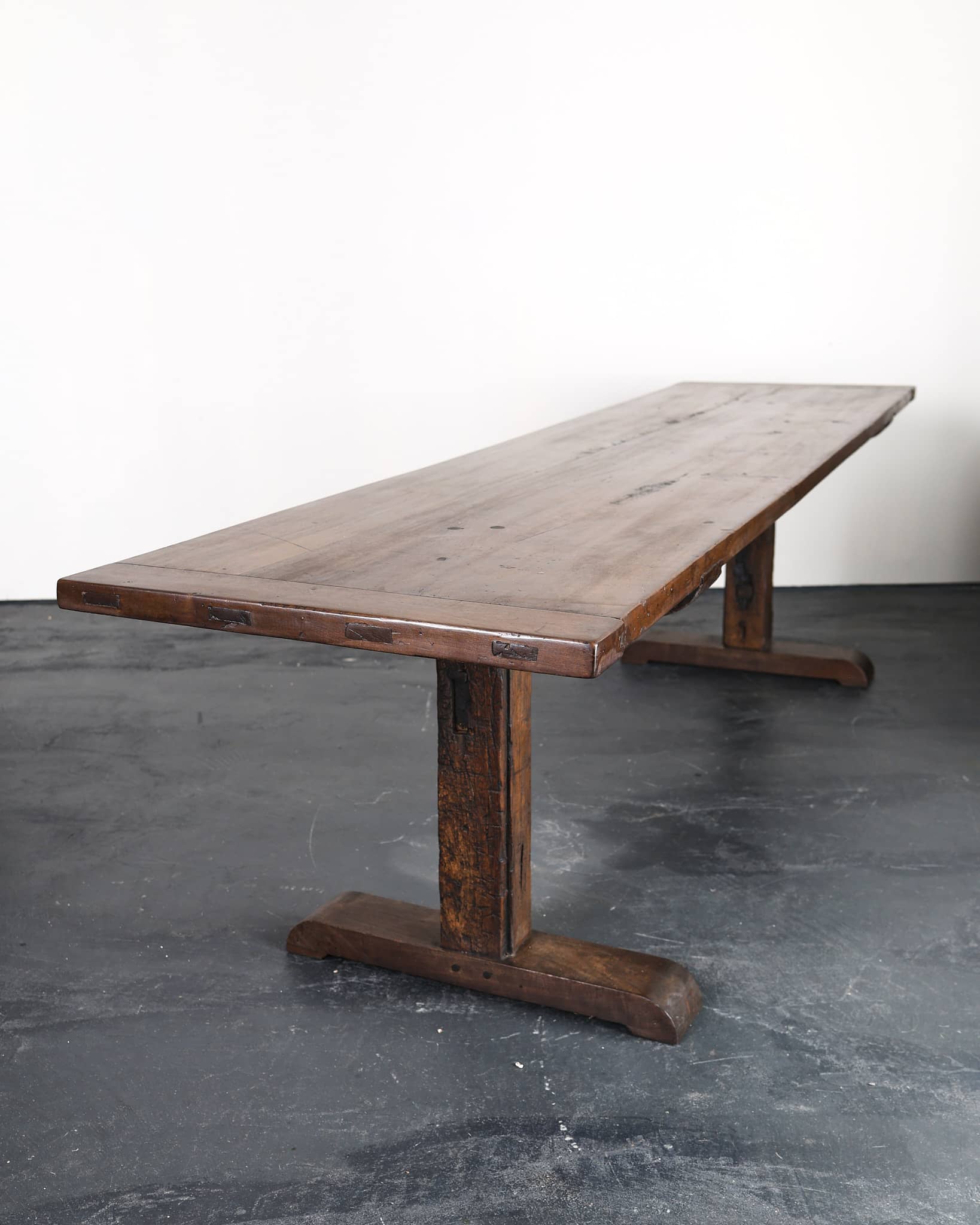 Incredible XL Matched Pair of late 18th C. Walnut Mountain Dinning Tables (Table 2)