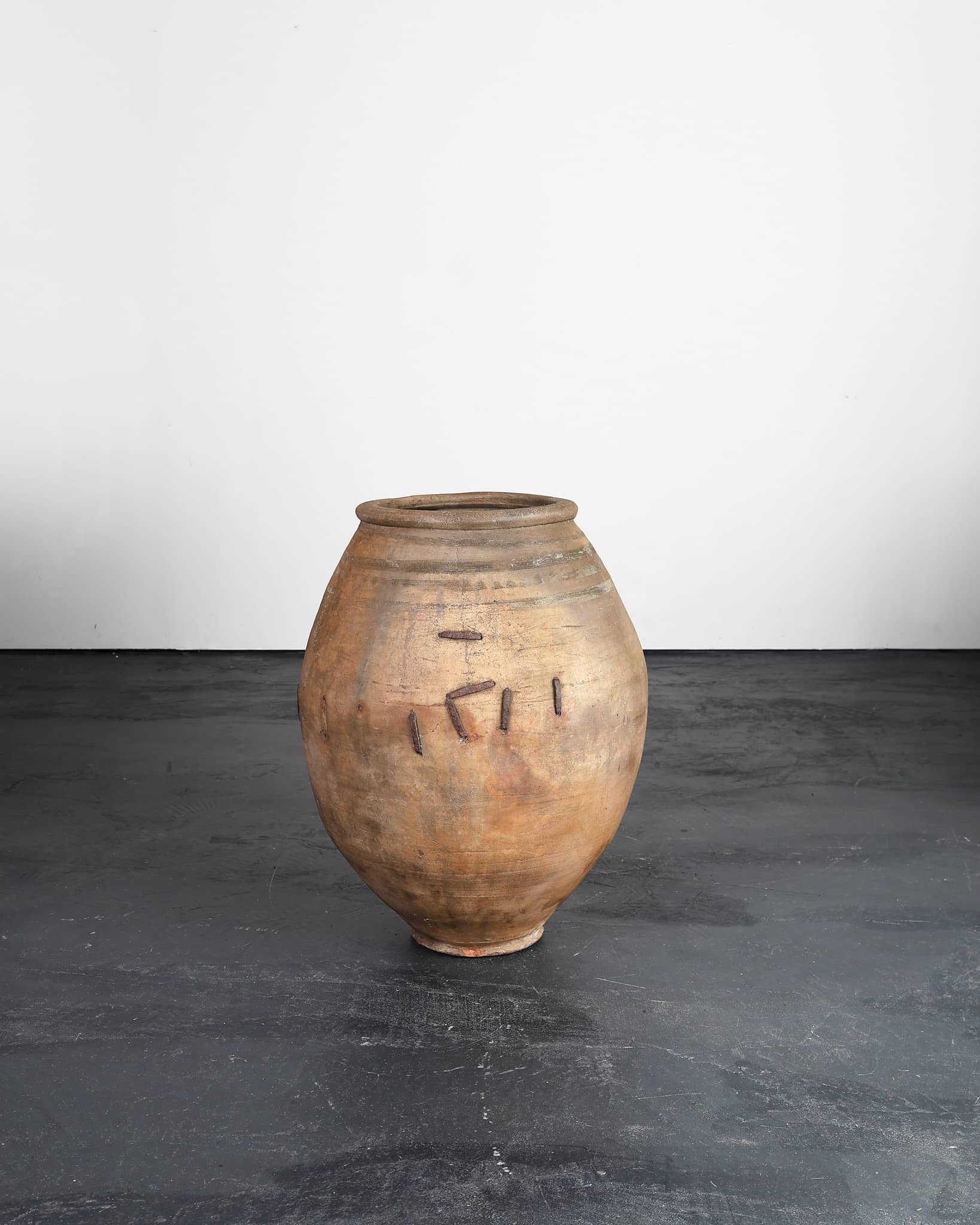 Rare XL Catalan 18th C. Terracotta Vessel