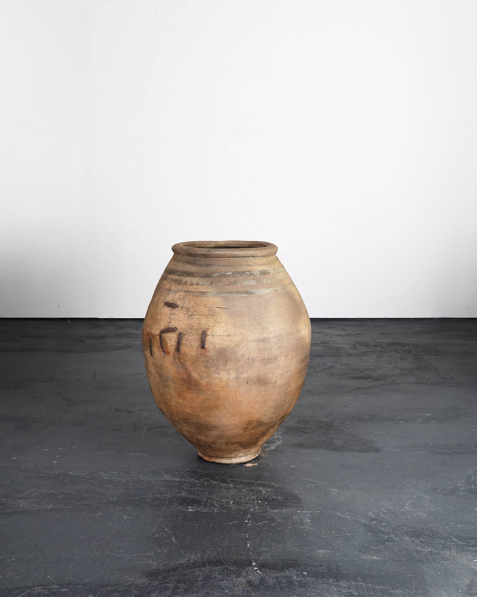 Rare XL Catalan 18th C. Terracotta Vessel