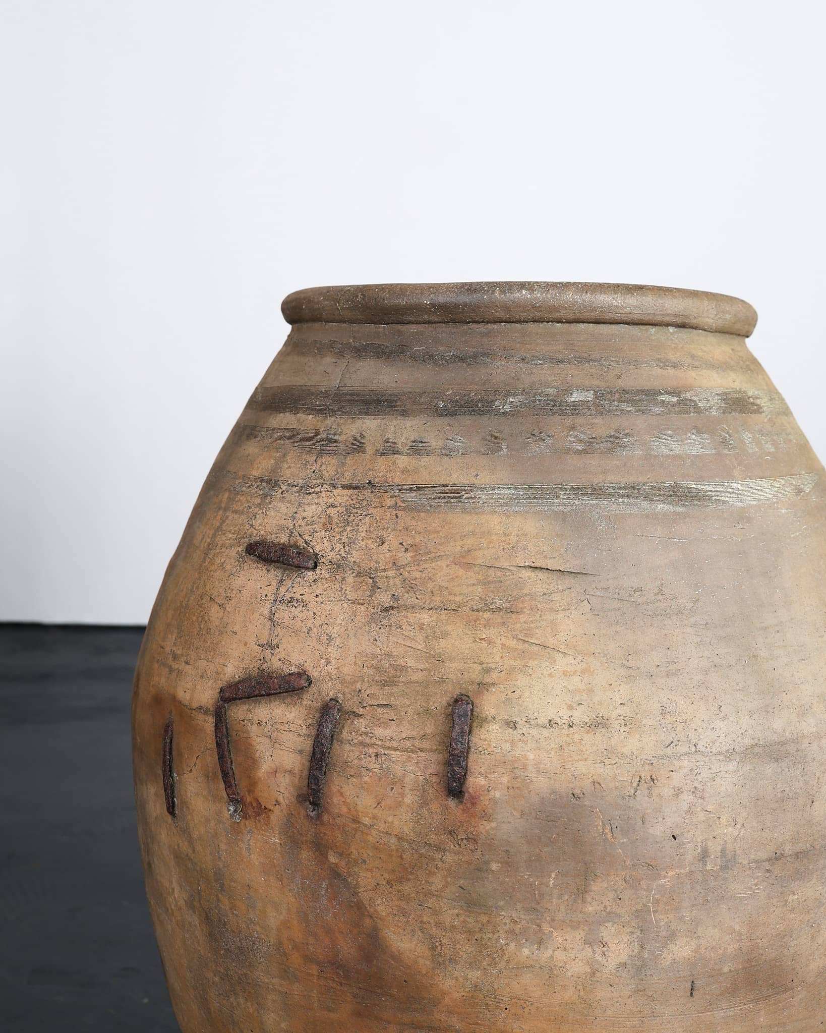 Rare XL Catalan 18th C. Terracotta Vessel