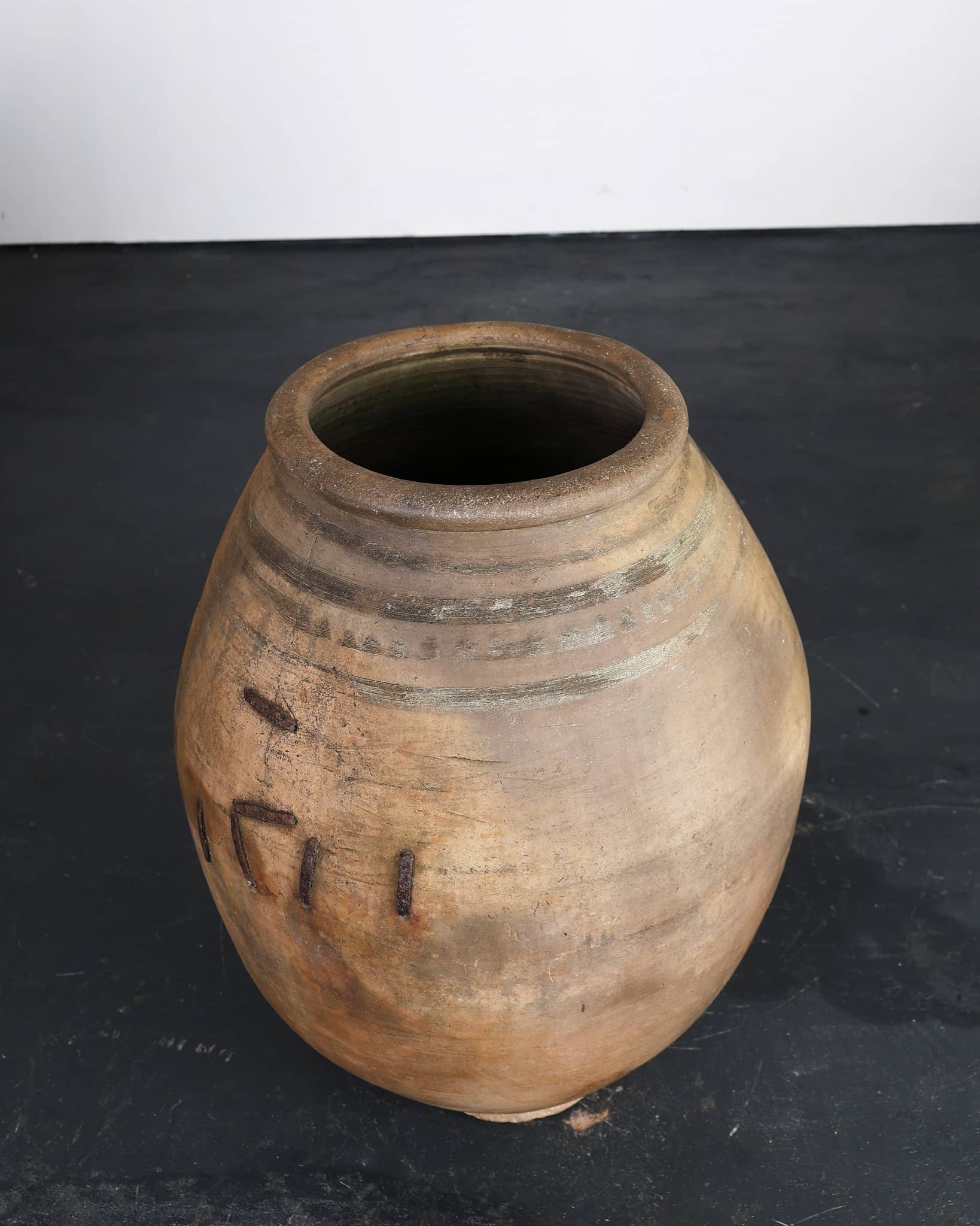 Rare XL Catalan 18th C. Terracotta Vessel
