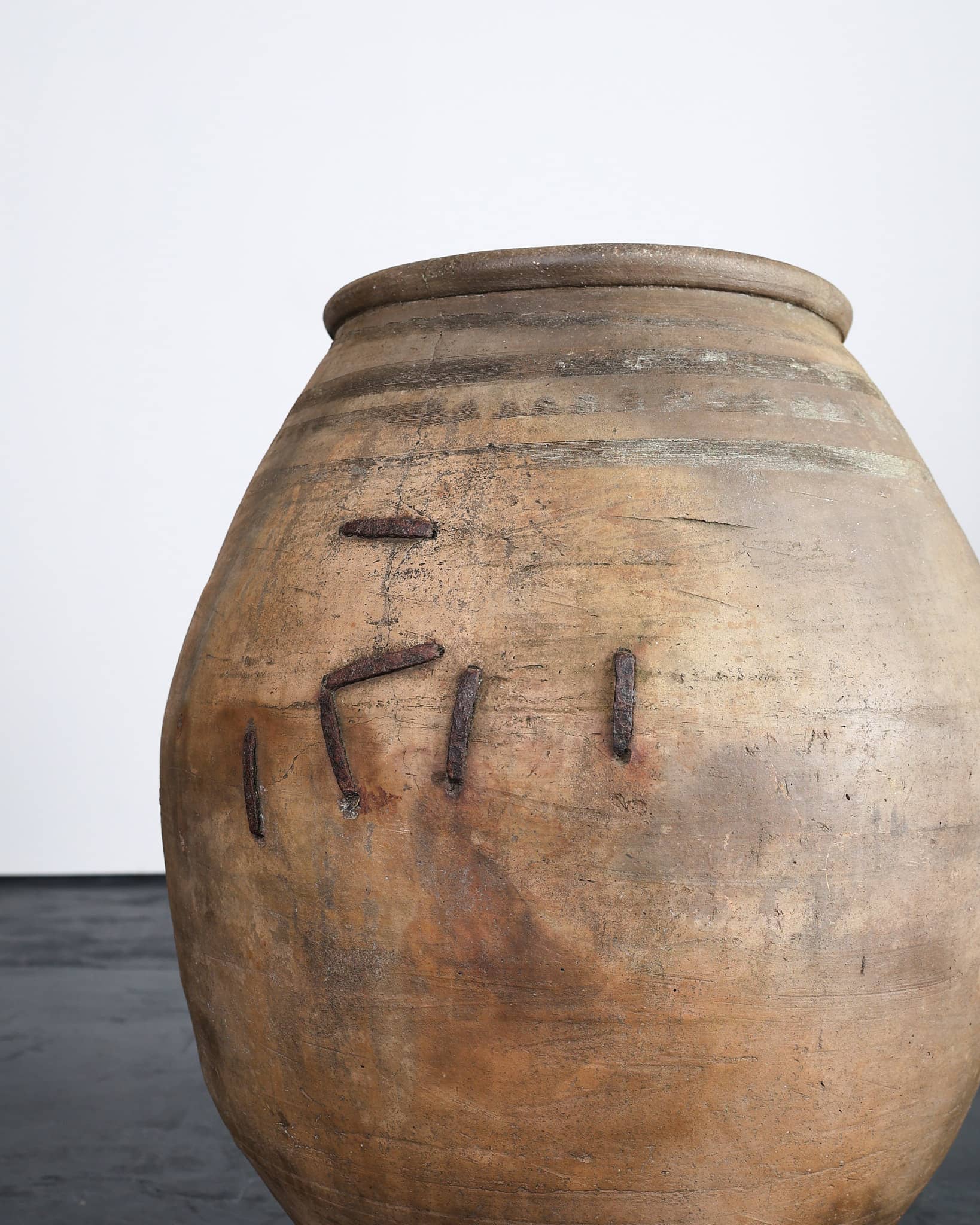 Rare XL Catalan 18th C. Terracotta Vessel