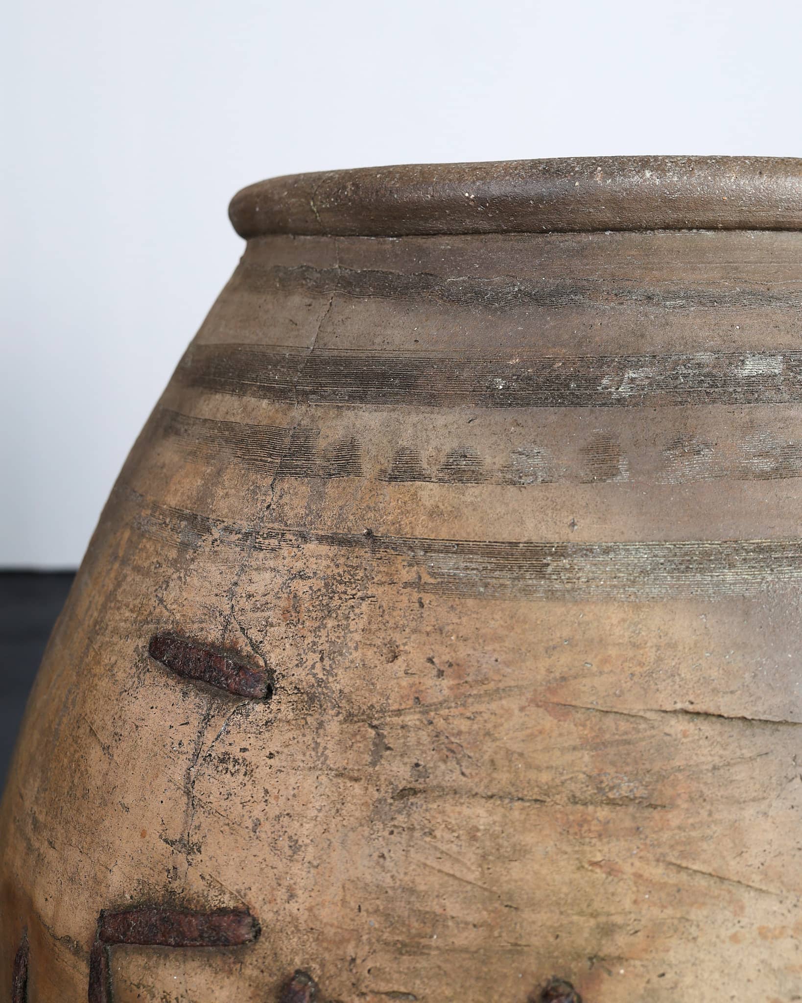 Rare XL Catalan 18th C. Terracotta Vessel