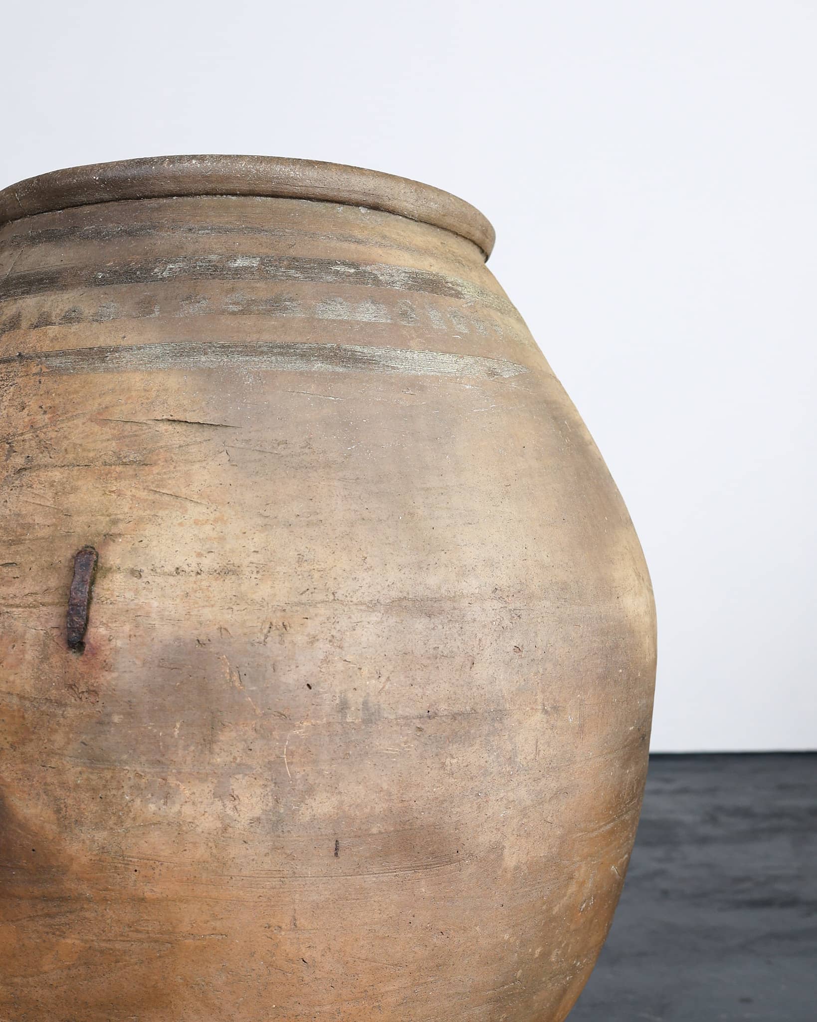 Rare XL Catalan 18th C. Terracotta Vessel