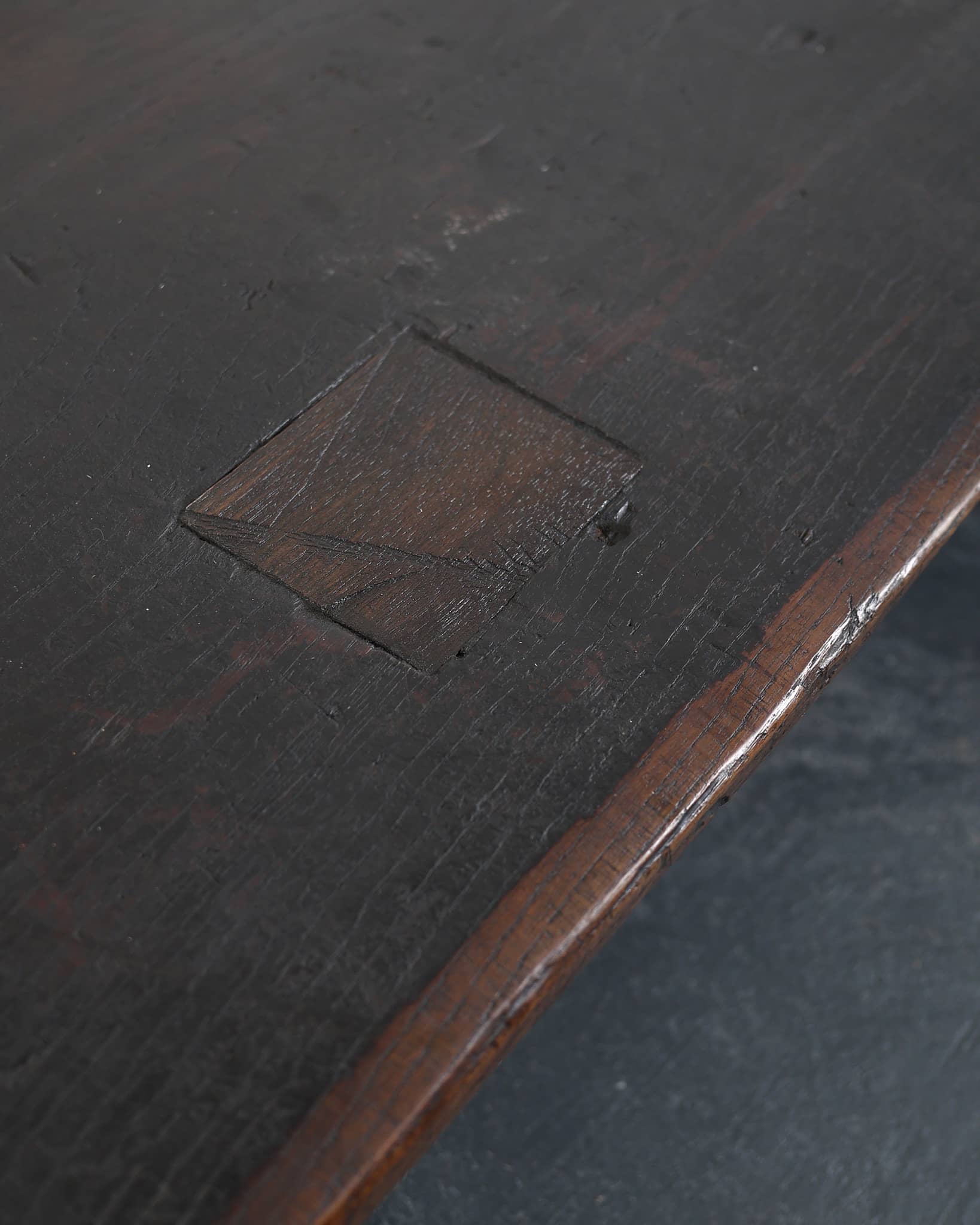 Pair Of Primitive Low Table In 18th C. Portuguese Chestnut