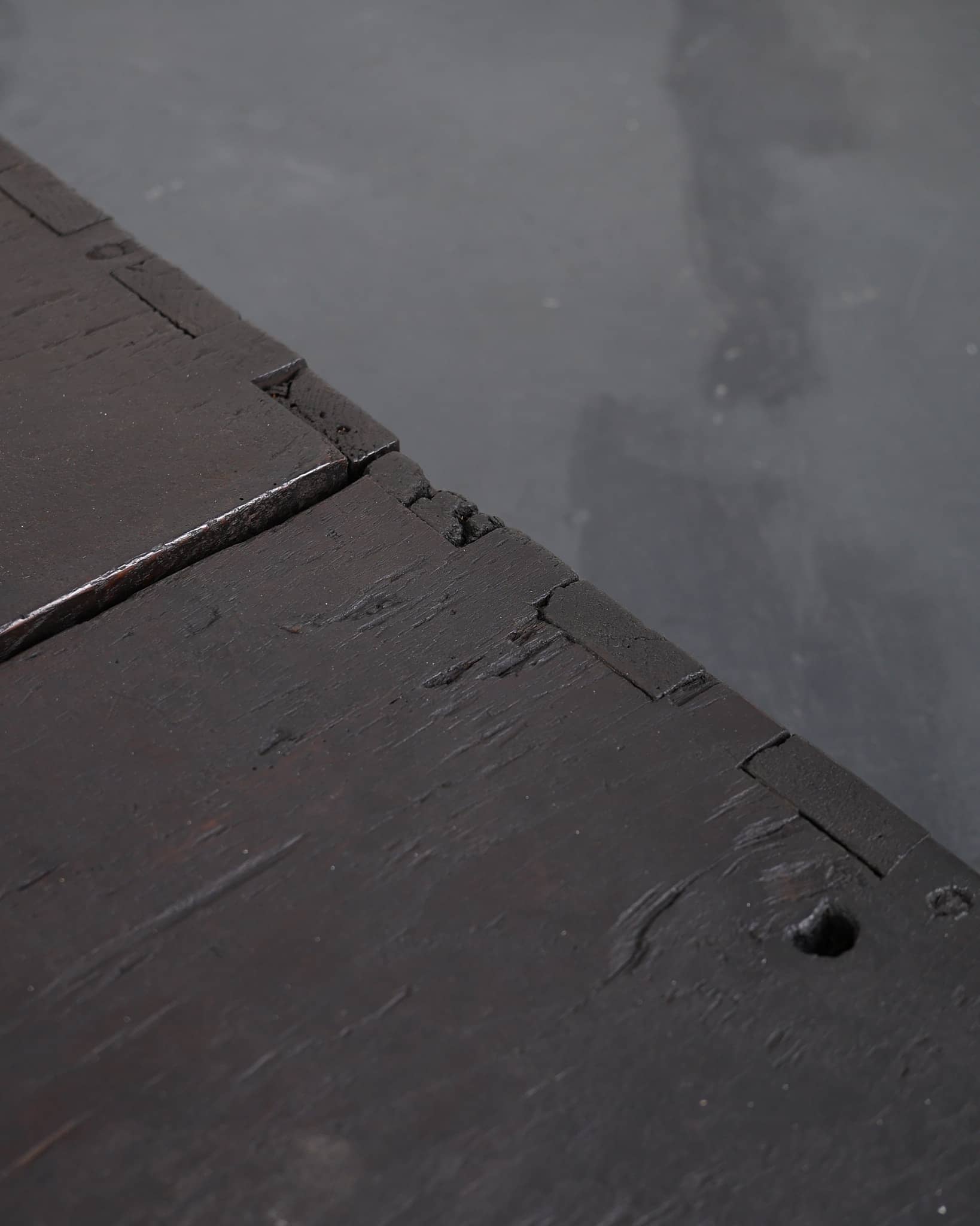 Pair Of Primitive Low Table In 18th C. Portuguese Chestnut