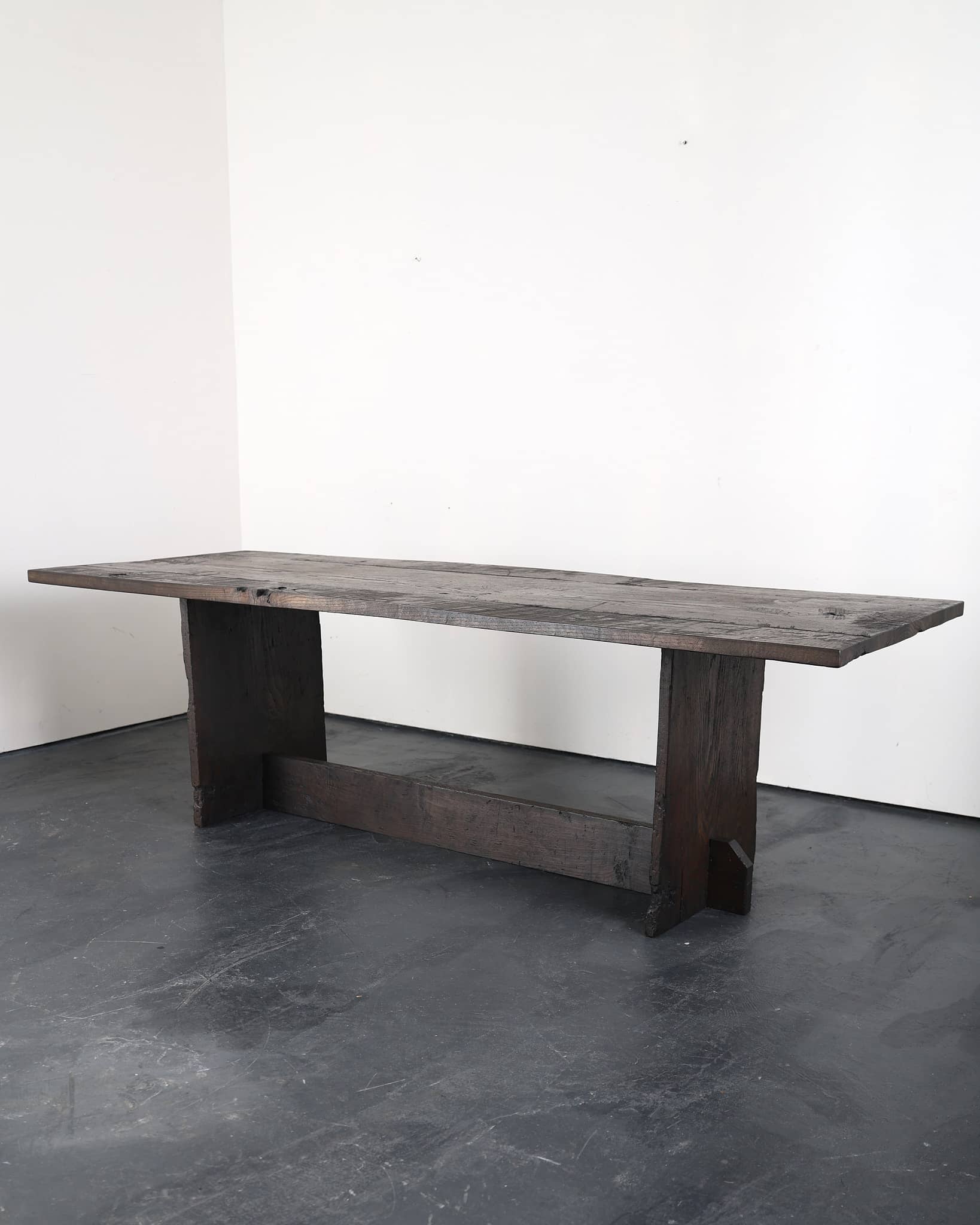 Large Primitive Dinning Table In 18th C. Portuguese Chestnut