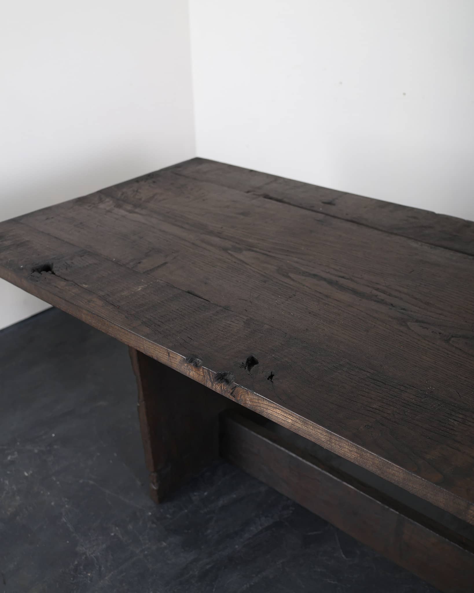Large Primitive Dinning Table In 18th C. Portuguese Chestnut