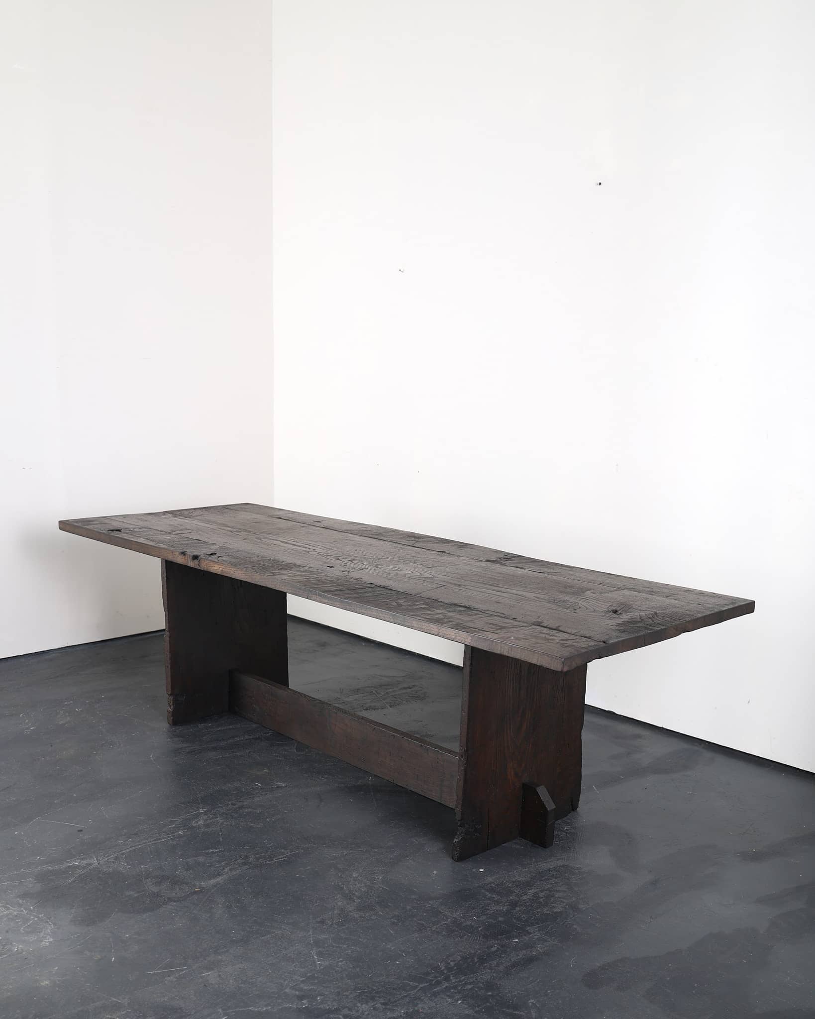 Large Primitive Dinning Table In 18th C. Portuguese Chestnut