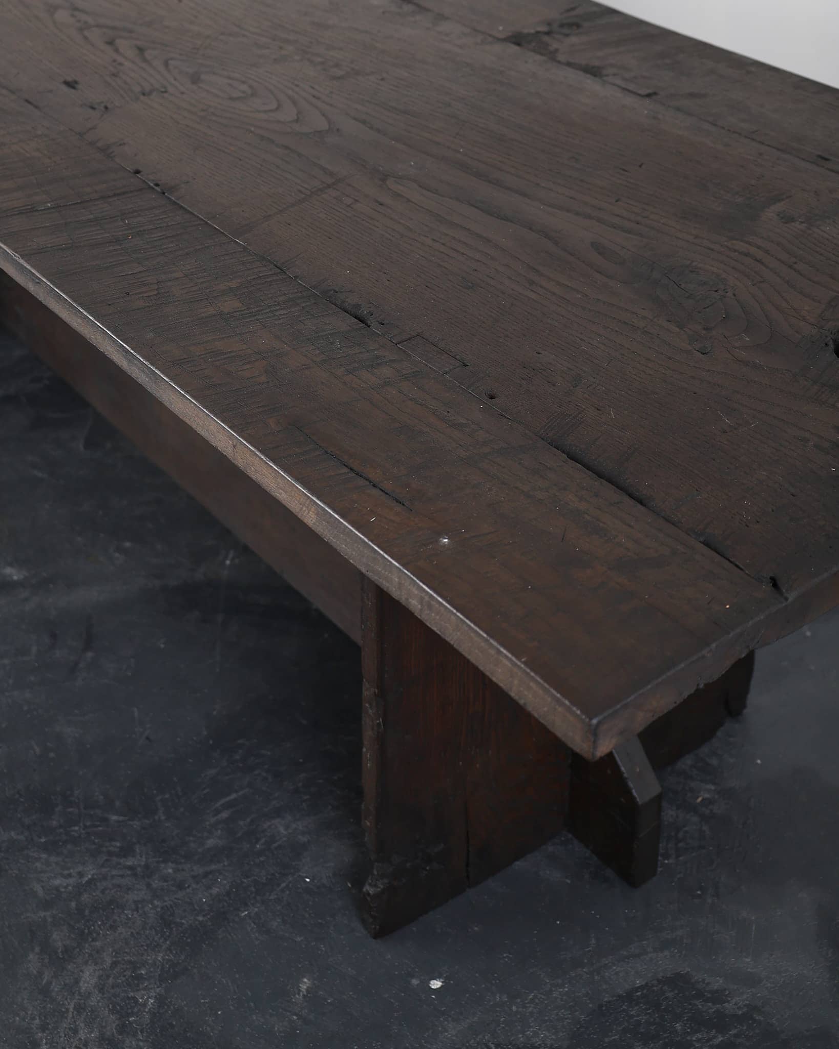 Large Primitive Dinning Table In 18th C. Portuguese Chestnut