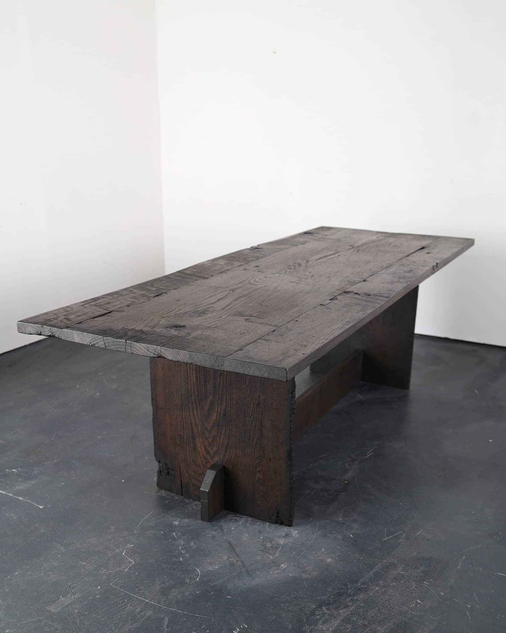 Large Primitive Dinning Table In 18th C. Portuguese Chestnut