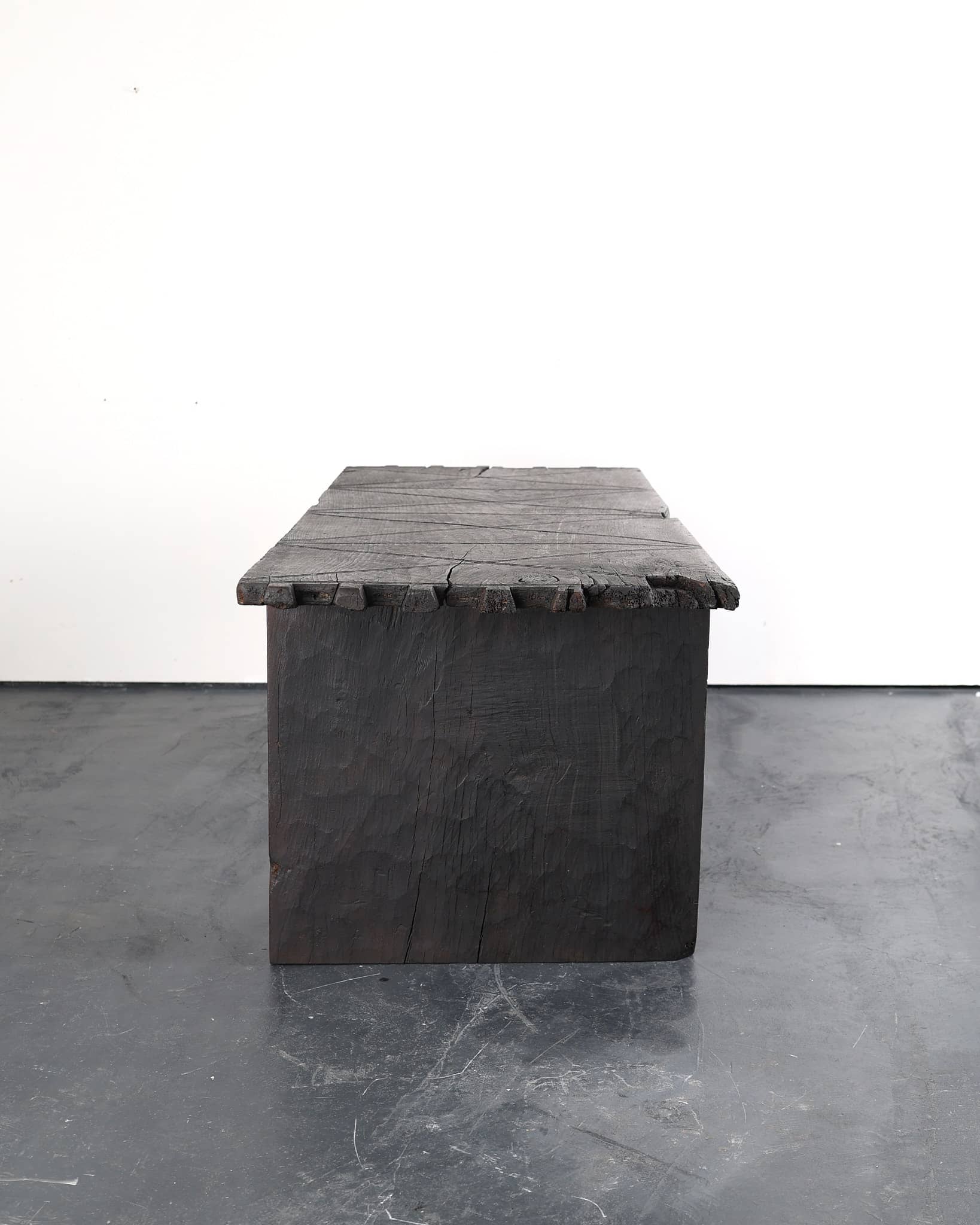 Primitive Table In Early 18th C. Hewn Portuguese Chestnut
