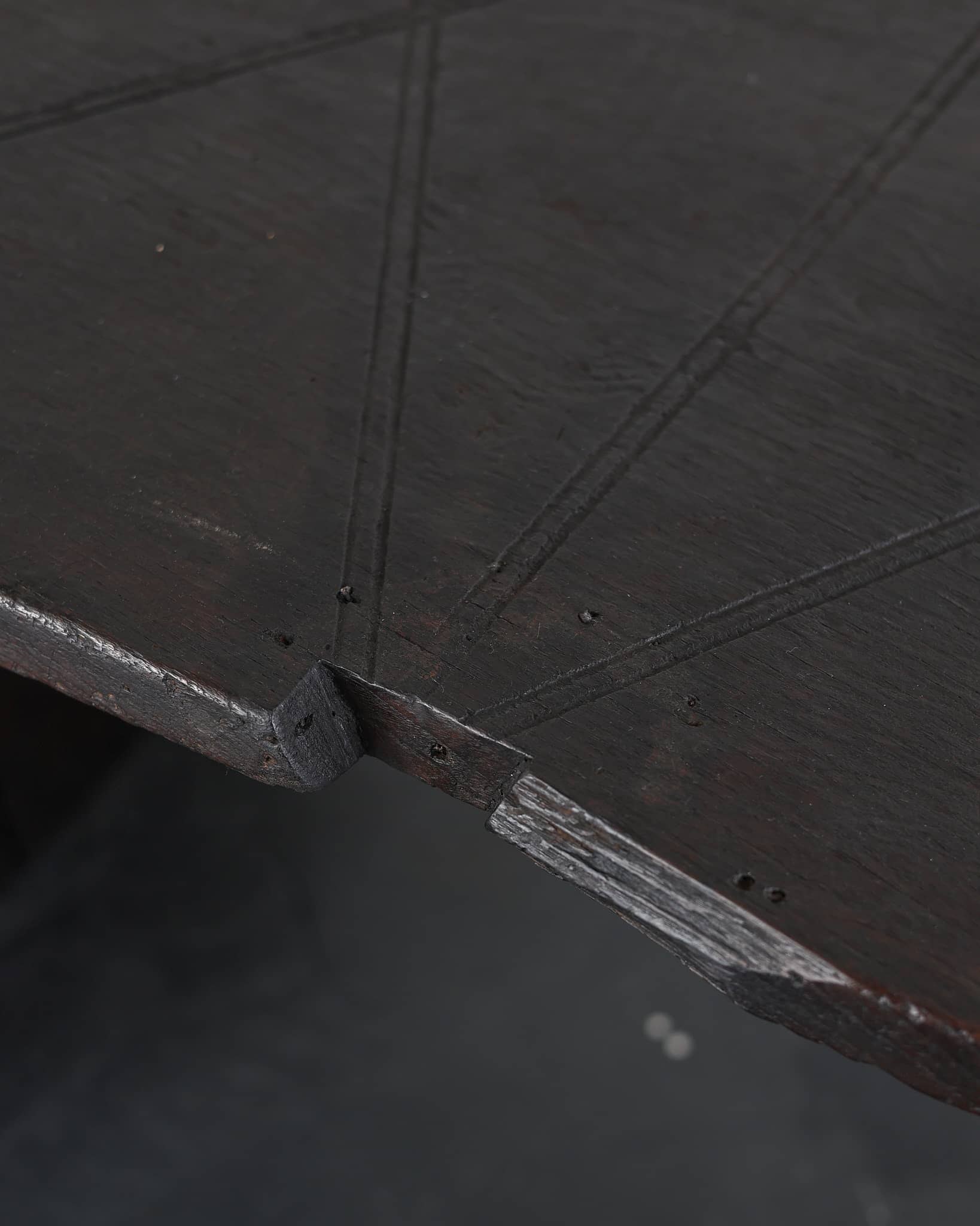 Primitive Table In Early 18th C. Hewn Portuguese Chestnut