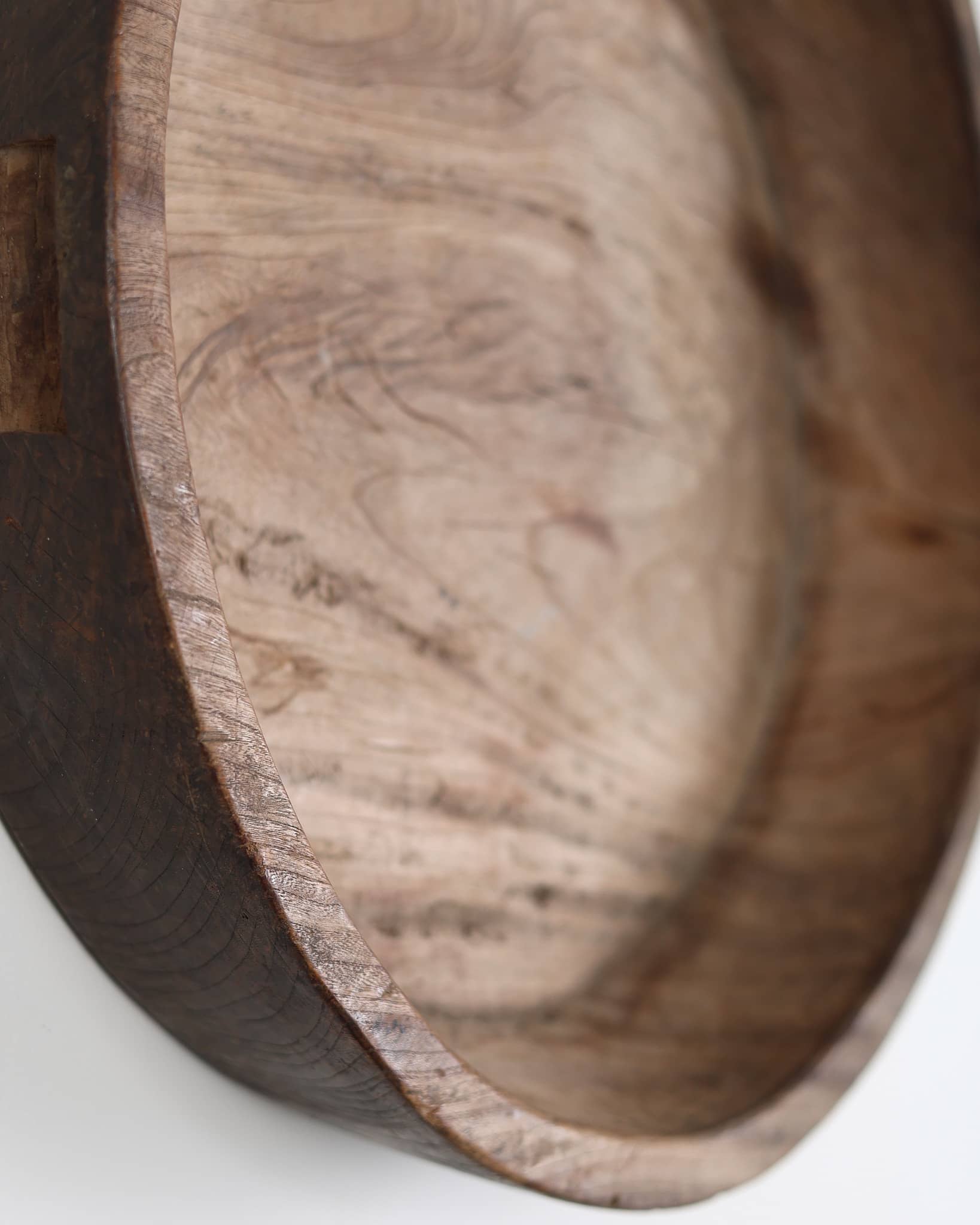 XL Primitive Carved Cedar Japanese Bowl (1)