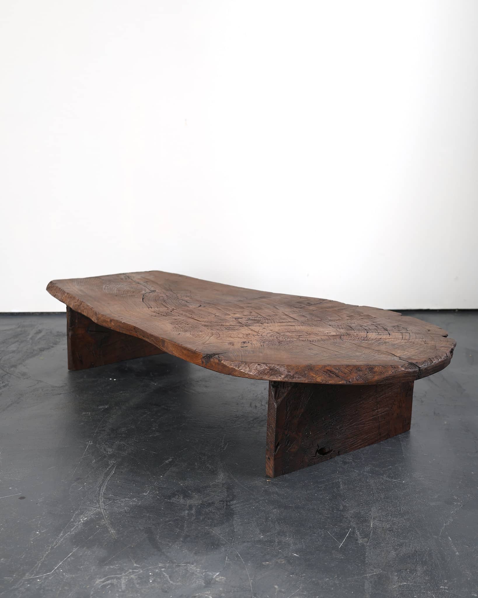 Large Primitive Low Table In 18th C. Portuguese Chestnut