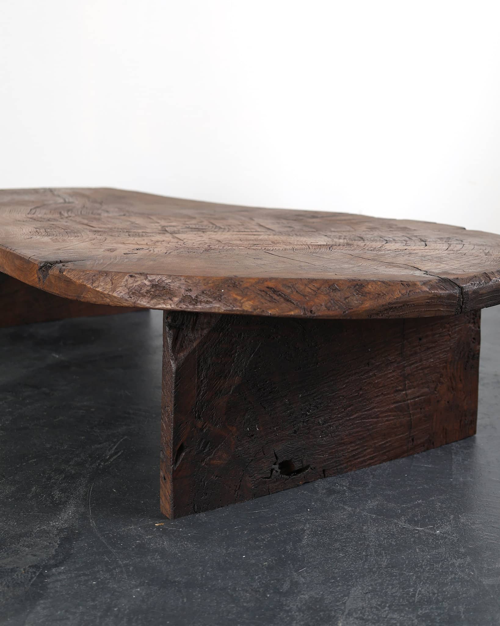 Large Primitive Low Table In 18th C. Portuguese Chestnut