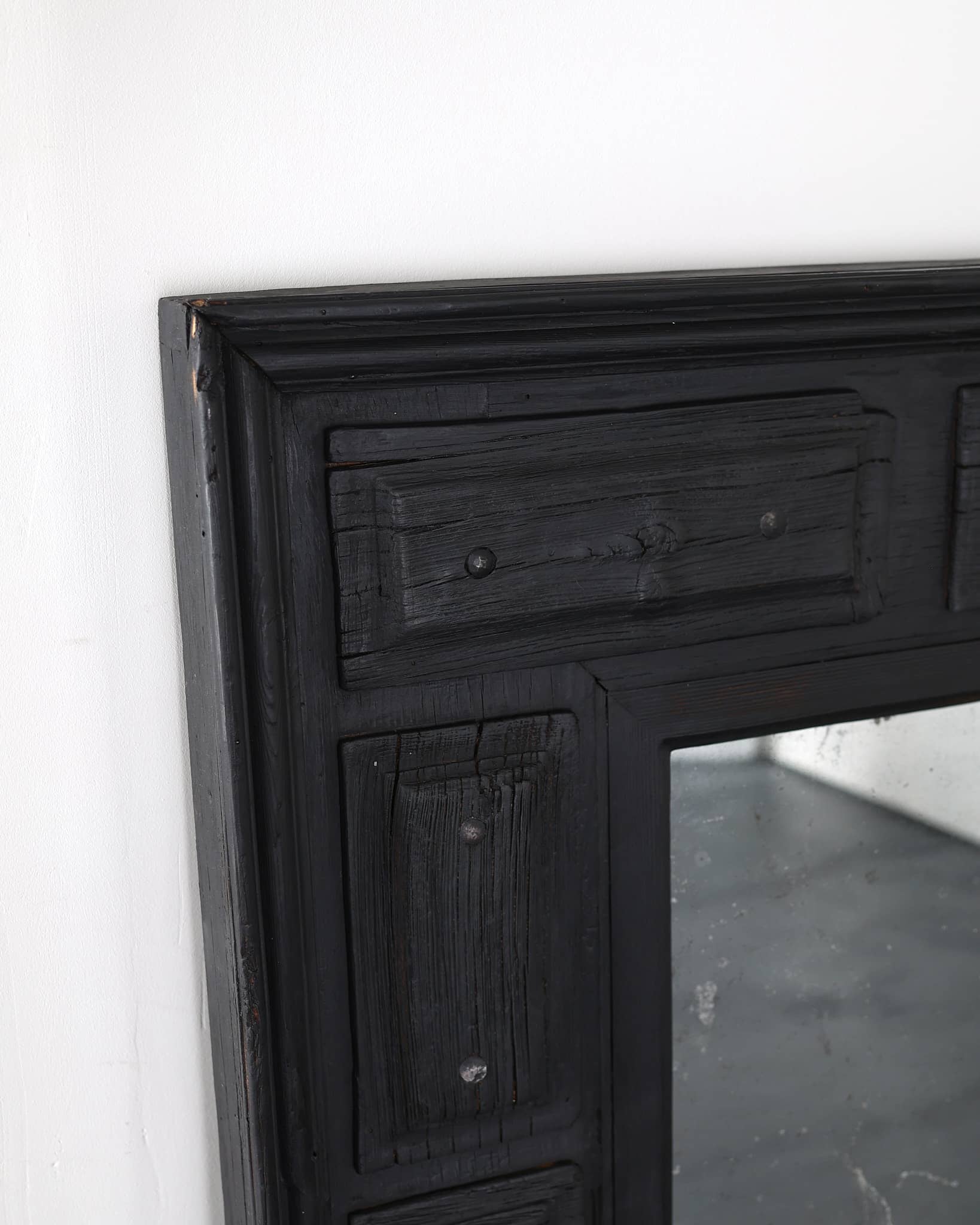 XXL Charred Chestnut & Mercury Mirror