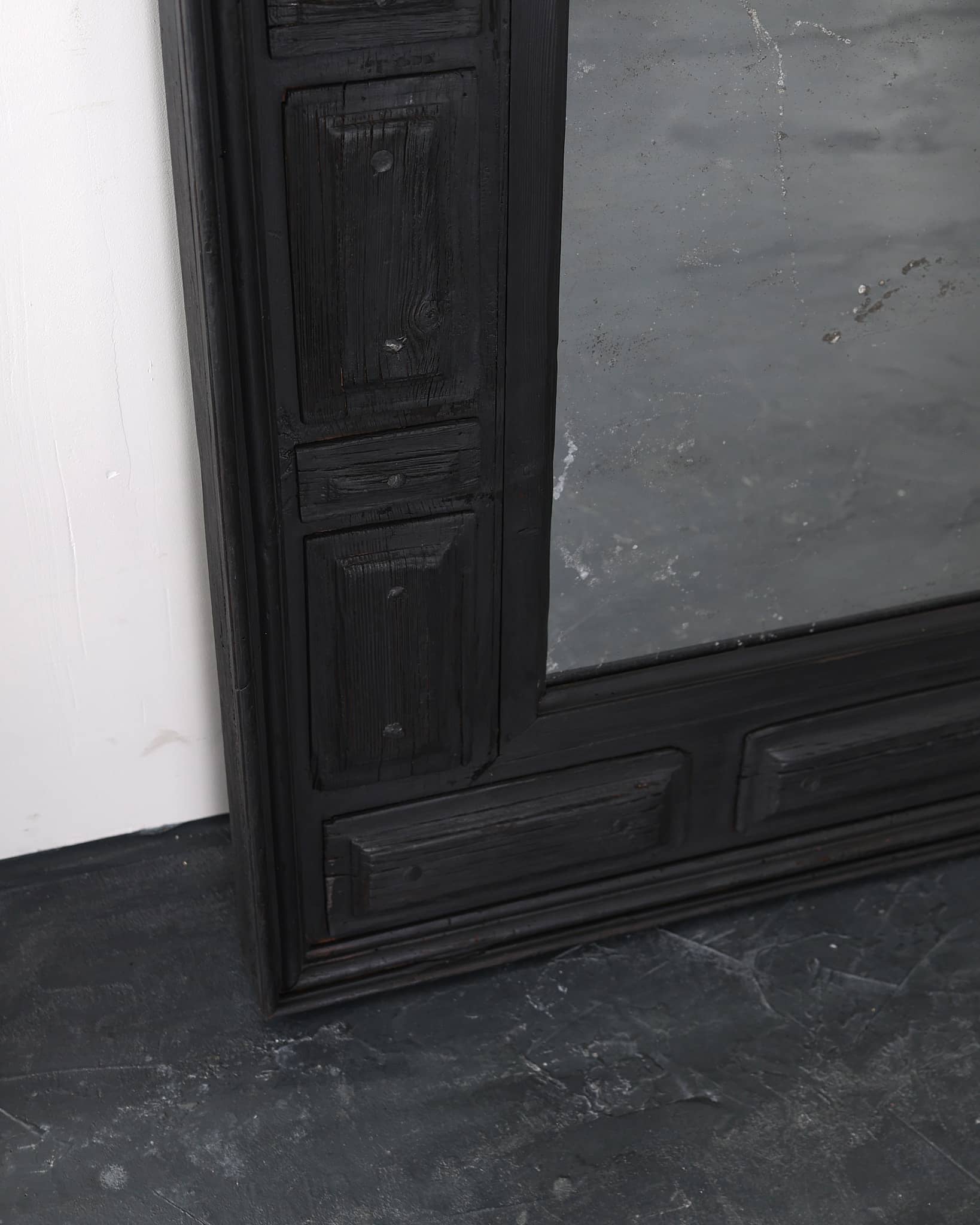 XXL Charred Chestnut & Mercury Mirror