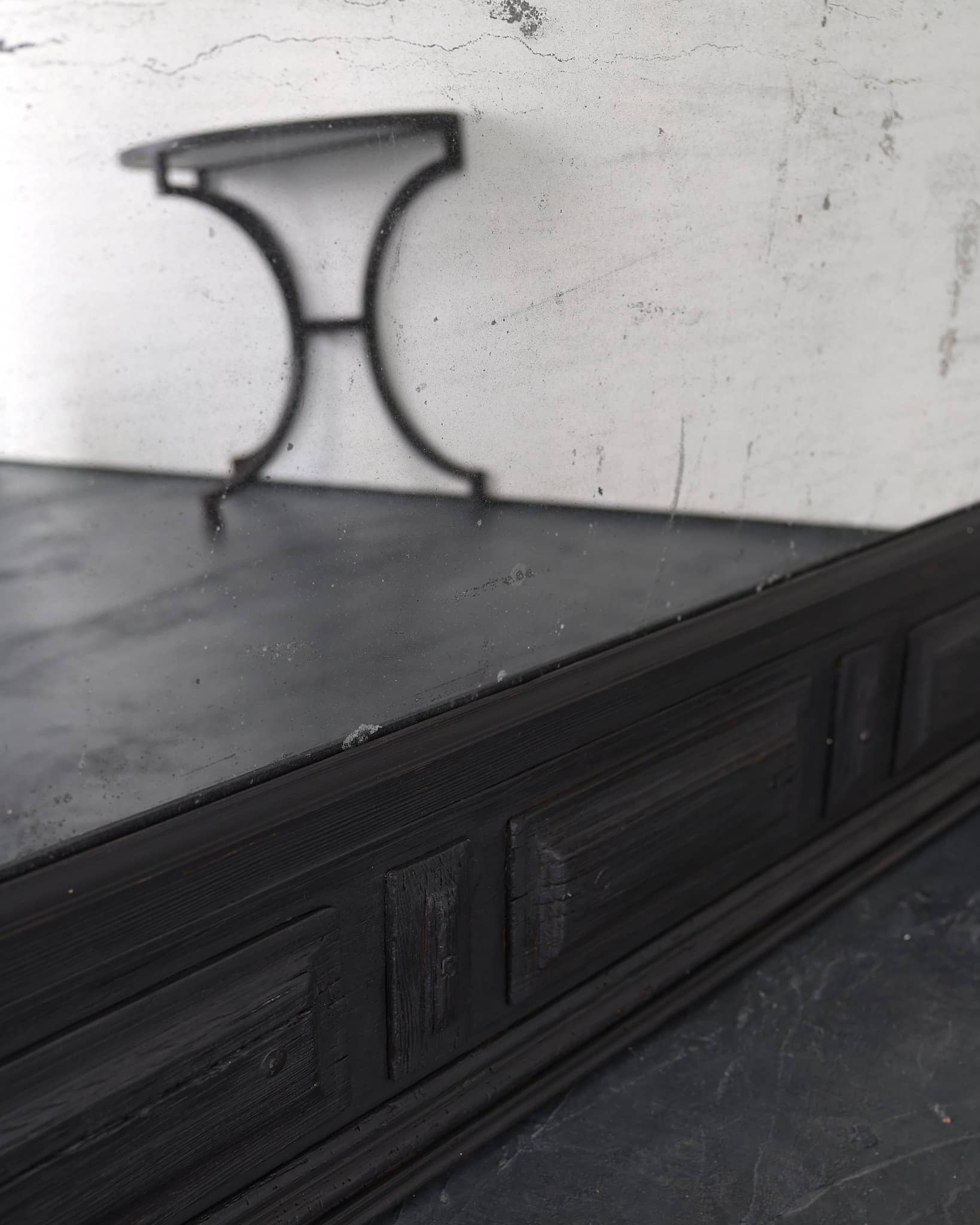 XXL Charred Chestnut & Mercury Mirror