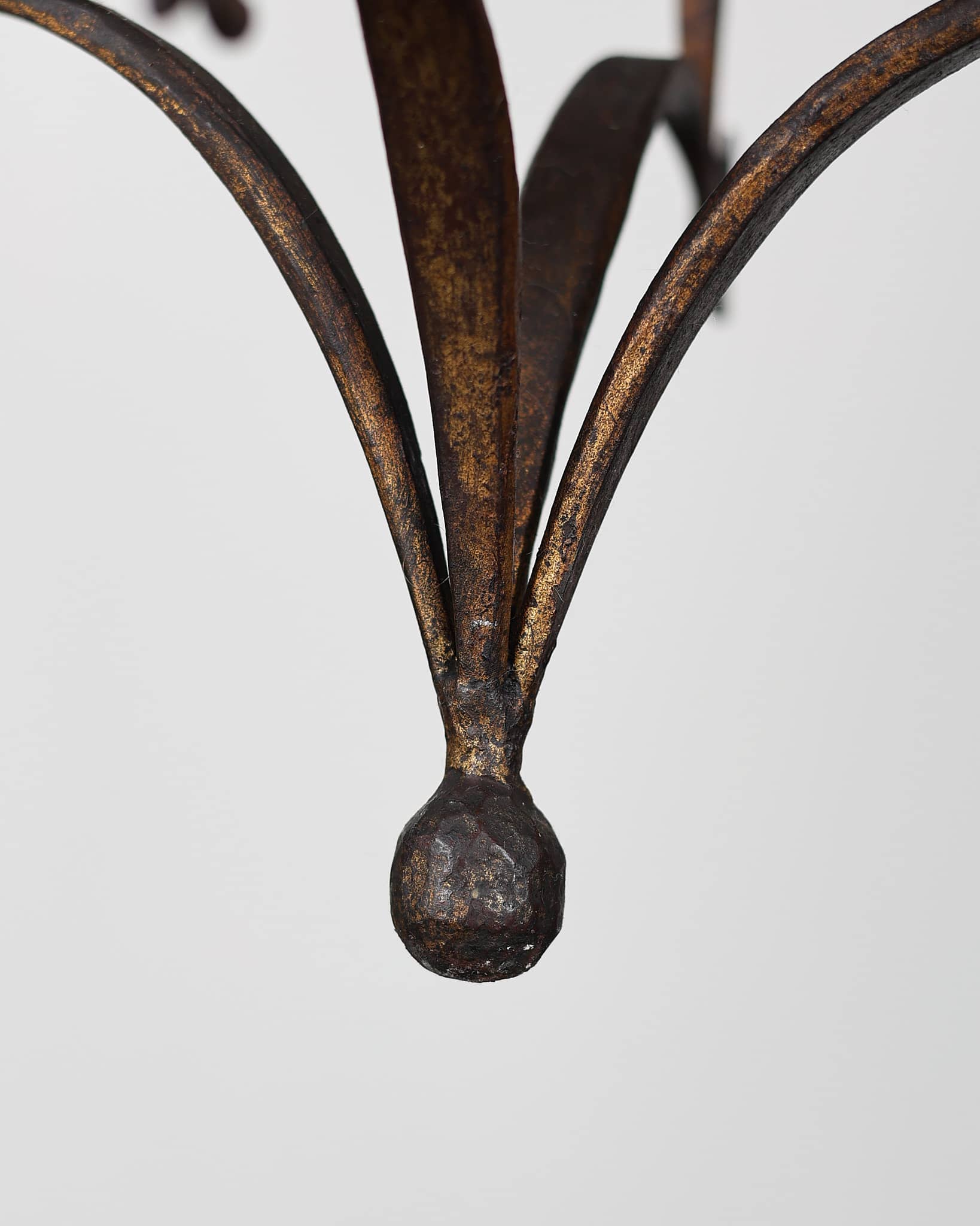 Catalan Gilt Iron 12 Arm Chandelier