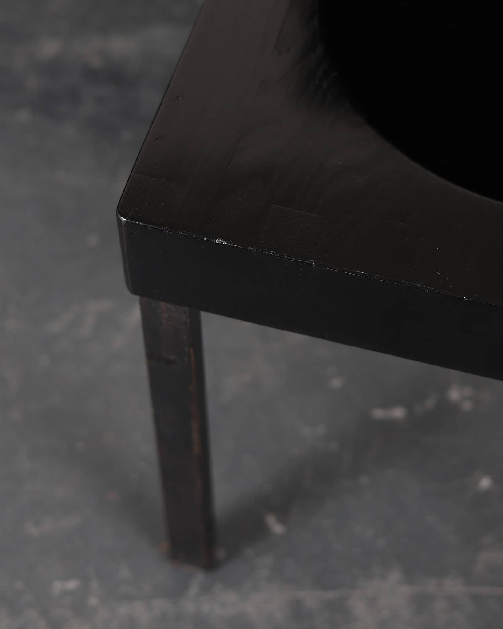 Set Of Six Ebonised Oak Dinning Chairs