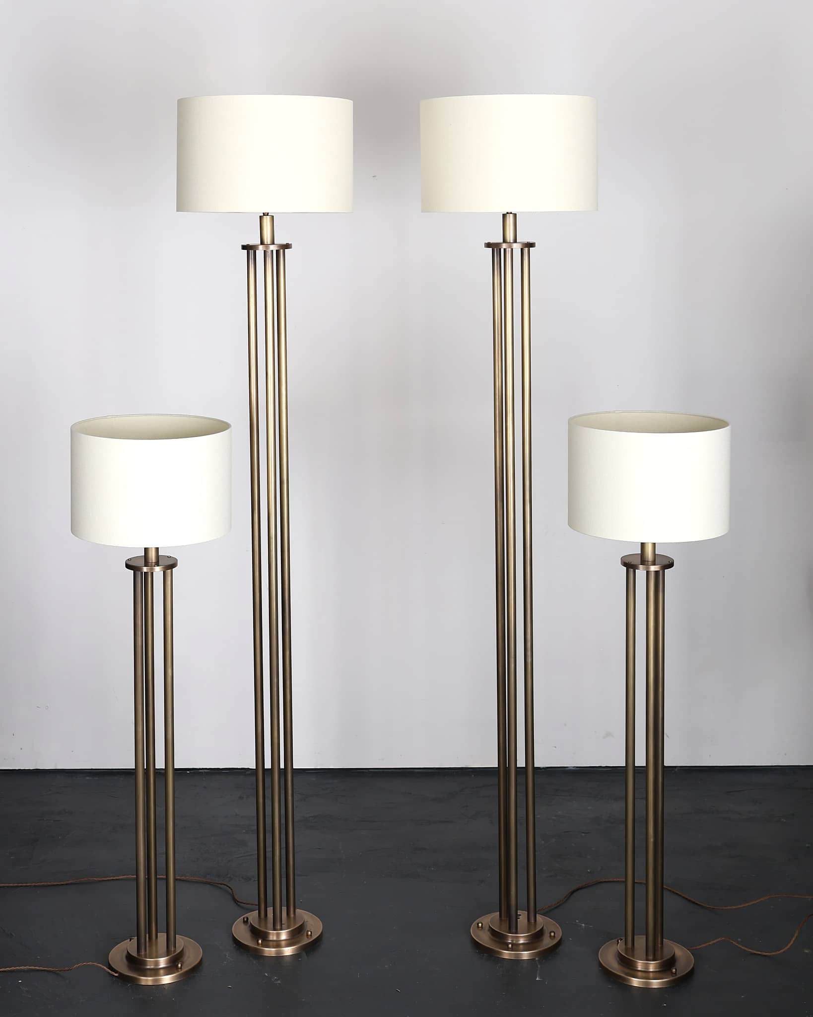 Rare Pair Of XL French Modernist Floor Lamps by Maurice Lombart