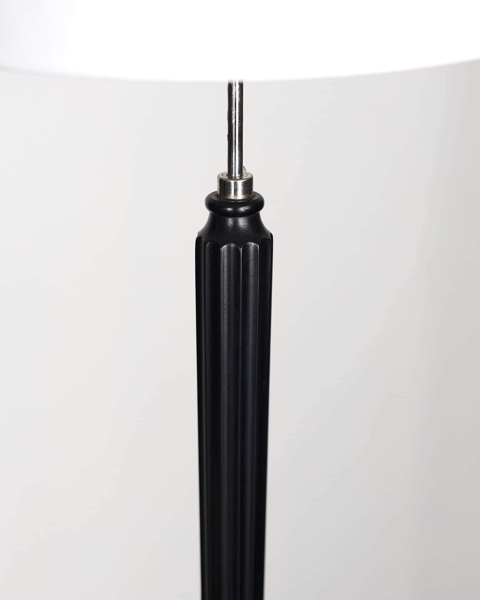 Late Deco Period Ebonised Swedish Standard Lamp