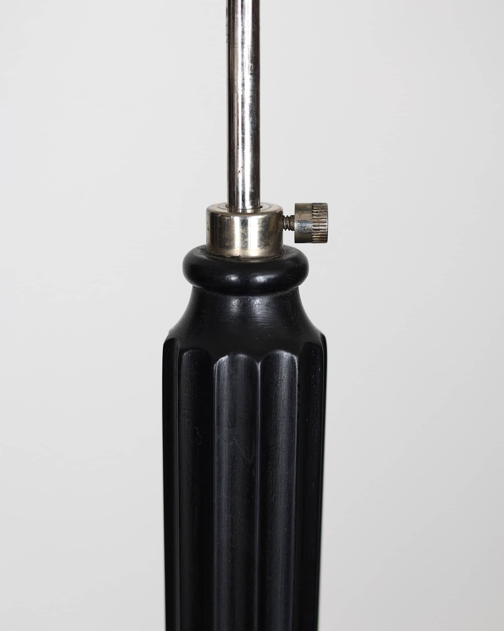 Late Deco Period Ebonised Swedish Standard Lamp