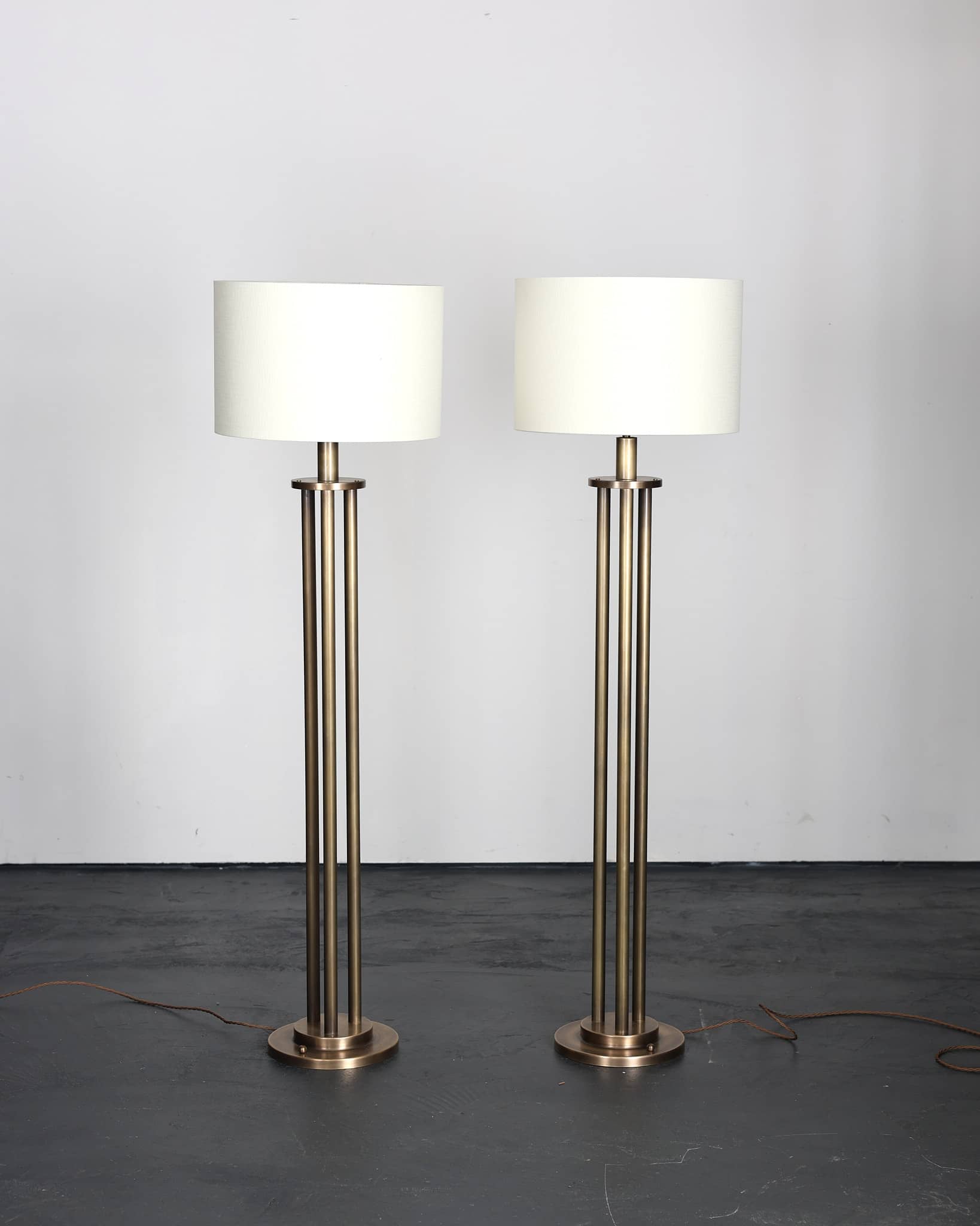 Rare Pair Of French Modernist Floor Lamps by Maurice Lombart
